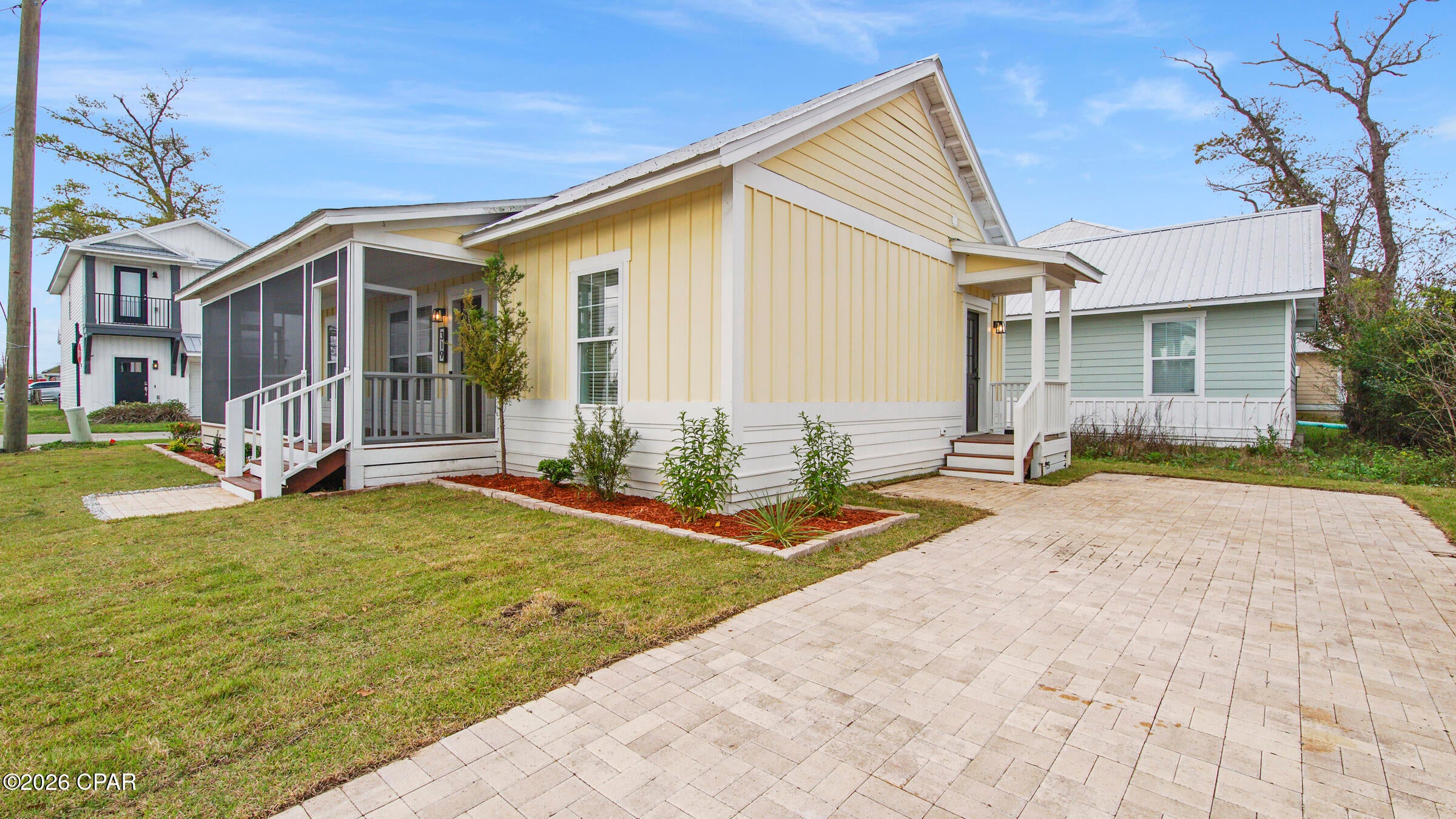 Available in early October. Call for your private showing! Recently renovated 3 Bedroom 2 Bath home located minutes from Tyndall AFB! Fully screened front porch, Vinyl plank flooring throughout with Stainless appliances, washer and dryer, YARD service and Garbage included! All property sizes and ages are approximate, please measure and/or verify if important. School assignments are subject to change, please check with Bay County for most accurate information. Deposit is the same as the rent. Pets allowed with owner approval and NON REFUNDABLE pet fee applies per pet. Breed restrictions apply