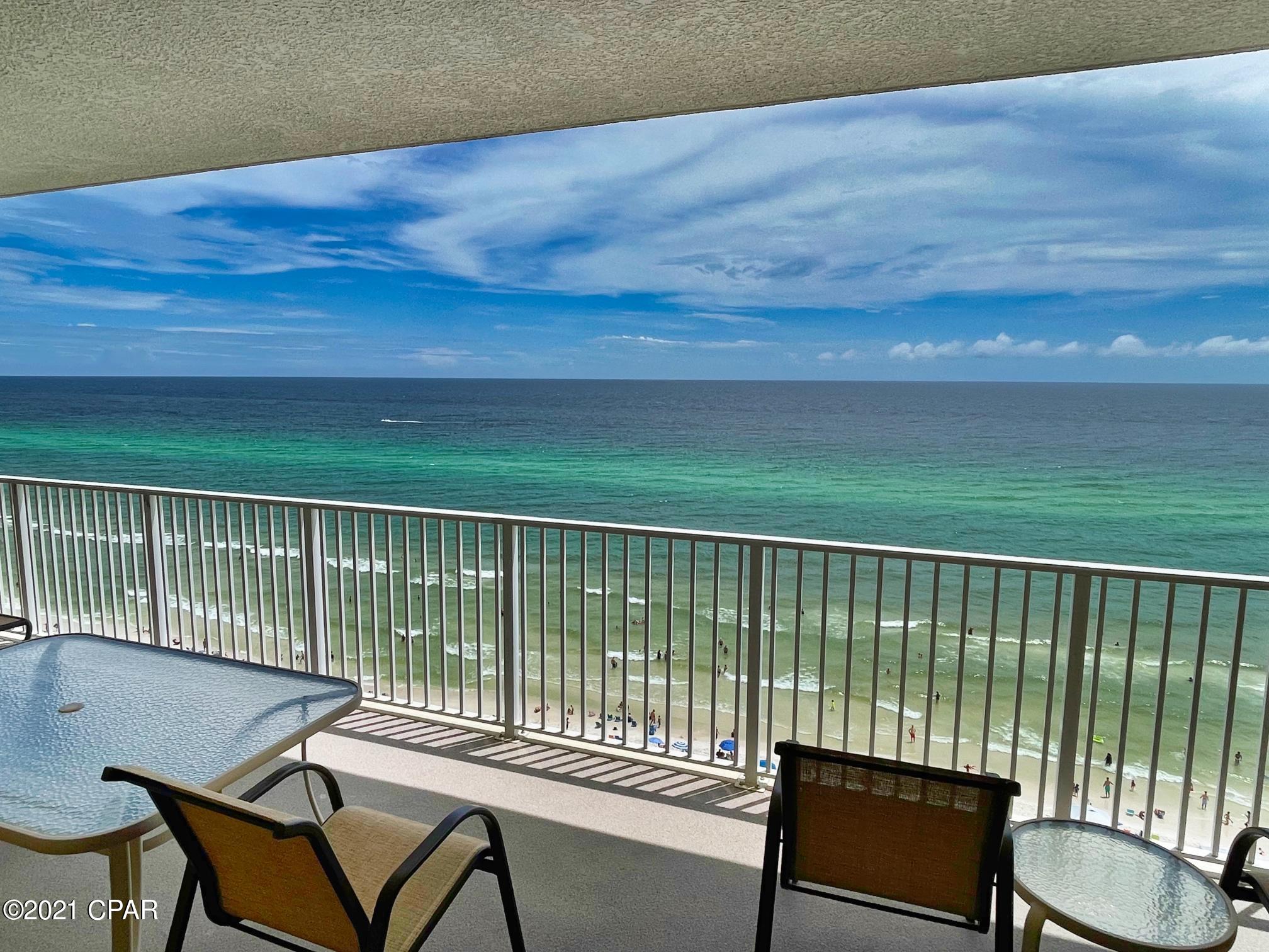 Welcome to Tropic Winds 1107!  This well-maintained, gulf-front, one owner, condo has never been rented, and offers numerous upgrades including upgraded granite counter-tops, matching backsplash, stainless appliances, front-loading washer and dryer, replaced A/C and Water Heater, and newer carpeting.  The property is offered fully furnished.  Enjoy the beautiful gulf views from the living areas and master bedroom!  The 10x28 oversized balcony provides plenty of space for everyone.  The condo is perfectly situated on the middle of the 11th floor walkway and includes a large, assigned, parallel, parking space located under the building. Buyers shall verify all measurements and dimensions if important.
