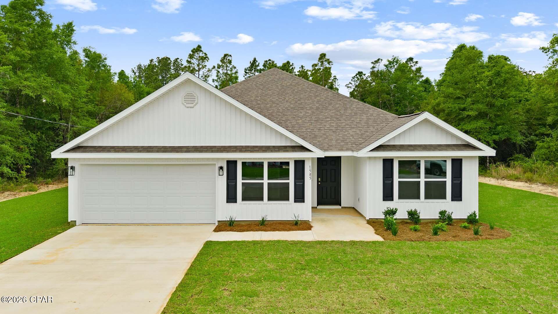 Welcome to 1954 Shenandoah Boulevard at Sunny Hills in Freeport, Florida. This pre-construction homesite is situated on a corner lot and offers the opportunity to secure new construction prior to groundbreaking. This property will be developed with the Sawyer floorplan and estimated completion timelines and build details available upon request. 

The Sawyer features five bedrooms and three full bathrooms. As you enter this home you will find EVP flooring in the entry hall and three bedrooms off the foyer. Continuing into the heart of the home you will find a grand living space with the dining and living areas seamless connected and an open kitchen.  

There is an appointed breakfast area just off the kitchen that allows for morning coffee and a comfortable space for more casual dining. The kitchen is designed with a center island, upper and lower cabinetry for storage and quartz countertops. There is a laundry room just off the kitchen that connects to the two-car garage, offering convenience after grocery shopping. 

The primary bedroom is located off the living area and has a spacious private ensuite bathroom. The primary bathroom has a large closet and features a separate shower and soak tub as well as a separate water closet. The dual sink vanity has lower cabinetry for storage. Leaving the primary bedroom and continuing to the kitchen area there is another bedroom and full bathroom. A highlight of this home is the fifth bedroom that offers space for a home office, or a home fitness area.