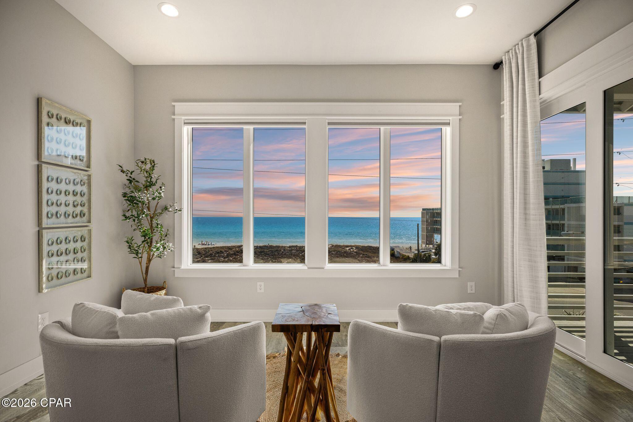 Seller welcomes all reasonable offers and values constructive negotiations. Positioned directly across from the Gulf with permanent, unobstructed emerald water views, this newly built coastal retreat delivers the kind of location and flexibility buyers rarely find along Panama City Beach.
Completed in 2023 and offered fully furnished turnkey, this 7 bedroom, 8 bathroom residence spans over 4,200 square feet and comfortably accommodates up to 22 guests in beds, making it exceptionally well suited for both luxury coastal living and high performing vacation rental potential.
Expansive Gulf-facing balconies create the perfect setting for sunrise coffee, afternoon sea breezes, and unforgettable sunset views. Private deeded beach access places the sugar white sands just steps away, while the absence of an HOA allows owners the freedom and flexibility today's buyers are actively searching for.
This property already carries over $100,000 in future rental bookings on the calendar, offering immediate income potential from day one. Supporting rental history, forward bookings, and appraisal documentation are available upon request.
Investors will appreciate the strong income positioning, with projected annual short term rental performance approaching $350,000 based on nearby comparable data and market trends. Buyers are encouraged to independently verify all projections and rental performance.
Whether positioned as a luxury second home, income producing asset, or legacy beach property, this home checks the boxes serious buyers continue to wait for:
Unobstructed Gulf views. Newer construction. No HOA. Deeded beach access. Strong rental capability.
Ideally located just minutes from Pier Park, shopping, dining, entertainment, and local excursions, with golf cart friendly access adding to the laid back coastal lifestyle appeal.
Opportunities like this rarely come to market with this combination of size, location, views, and proven income trajectory already in place.