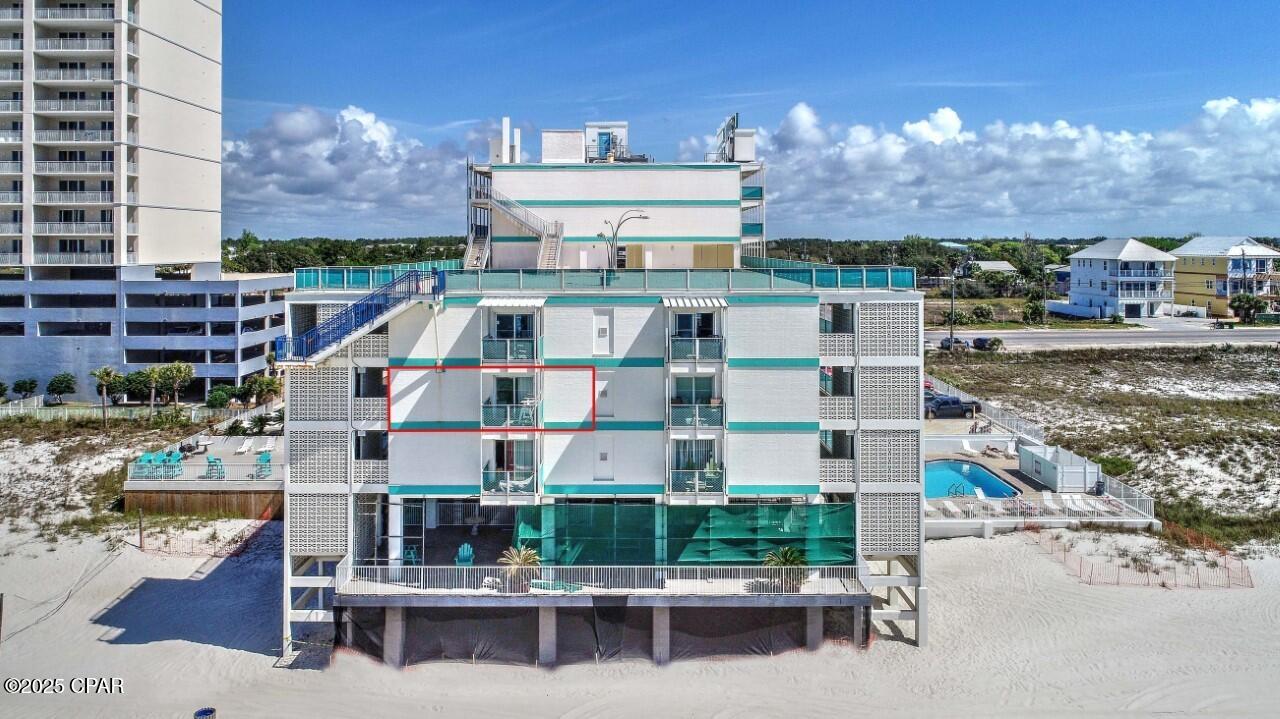 This unit overlook the beach is not a side view. You are over the sand. RARE TO COME UP FOR SALE LIMITED UNITS AT FTB DIRECT GULF FRONT FACING WITH A PRIVATE DECK
approximately over $30,000 of assessments have been paid in full. No assessments will be due.

Overview
Experience the ultimate coastal getaway in this one-of-a-kind beachfront studio condo, uniquely positioned as the only unit overlooking the pristine sands of Panama City Beach and the Gulf of Mexico. Perfect for a vacation retreat, short-term rental, or a serene full-time residence, this condo combines modern luxury with coastal charm.

Key Features
Stunning Beachfront Location:** Only unit in the building with direct, uninterrupted views of the beach and Gulf of Mexico.
Turnkey Assessment Status:** All assessments totaling $30,000 have been paid in full, providing instant peace of mind for ownership.
Professional Renovation:** Fully torn out and reimagined with premium finishes and custom detailing.
Custom Cabinetry:** Custom-built cabinetry throughout for superior storage and a tailored look.
Gourmet Surfaces:** Granite countertops that blend elegance with durability in the kitchen and bath.
Stained Glass Showers:** Showers feature stained glass accents, bringing color and character to your daily routine.
Bright, Open Layout:** Studio space optimized for living, sleeping, and entertaining with panoramic gulf views.
Large Windows & Natural Light:** Floor-to-ceiling or expansive windows to maximize water views and natural light.
Modern Kitchen & Bath:** Updated appliances, efficient layout, and high-end fixtures.
Relaxing Balcony:** Private outdoor space to savor sunrise coffees and sunset cocktails with the Gulf as your backdrop.

Interior Highlights
Open-concept living area designed to maximize the beachfront ambiance.
Custom cabinetry throughout for seamless storage solutions.
Granite countertops delivering a timeless, durable surface.
Stained glass accents in the showers adding unique, boutique-style detail.
Thoughtful lighting and finish selections to create a warm, coastal vibe.

Building & Location
Exclusive beachfront setting in Panama City Beach with easy access to sugar-white sands.
Proximity to local dining, entertainment, and recreational options.
Ideal for short-term rentals, vacation stays, or a personal coastal residence.

Investment & Information
Assessments: $30,000 paid in full (transfers with clear, headache-free ownership).
HOA and building amenities vary; please inquire for current details.
Market-ready for immediate occupancy or rental opportunities.