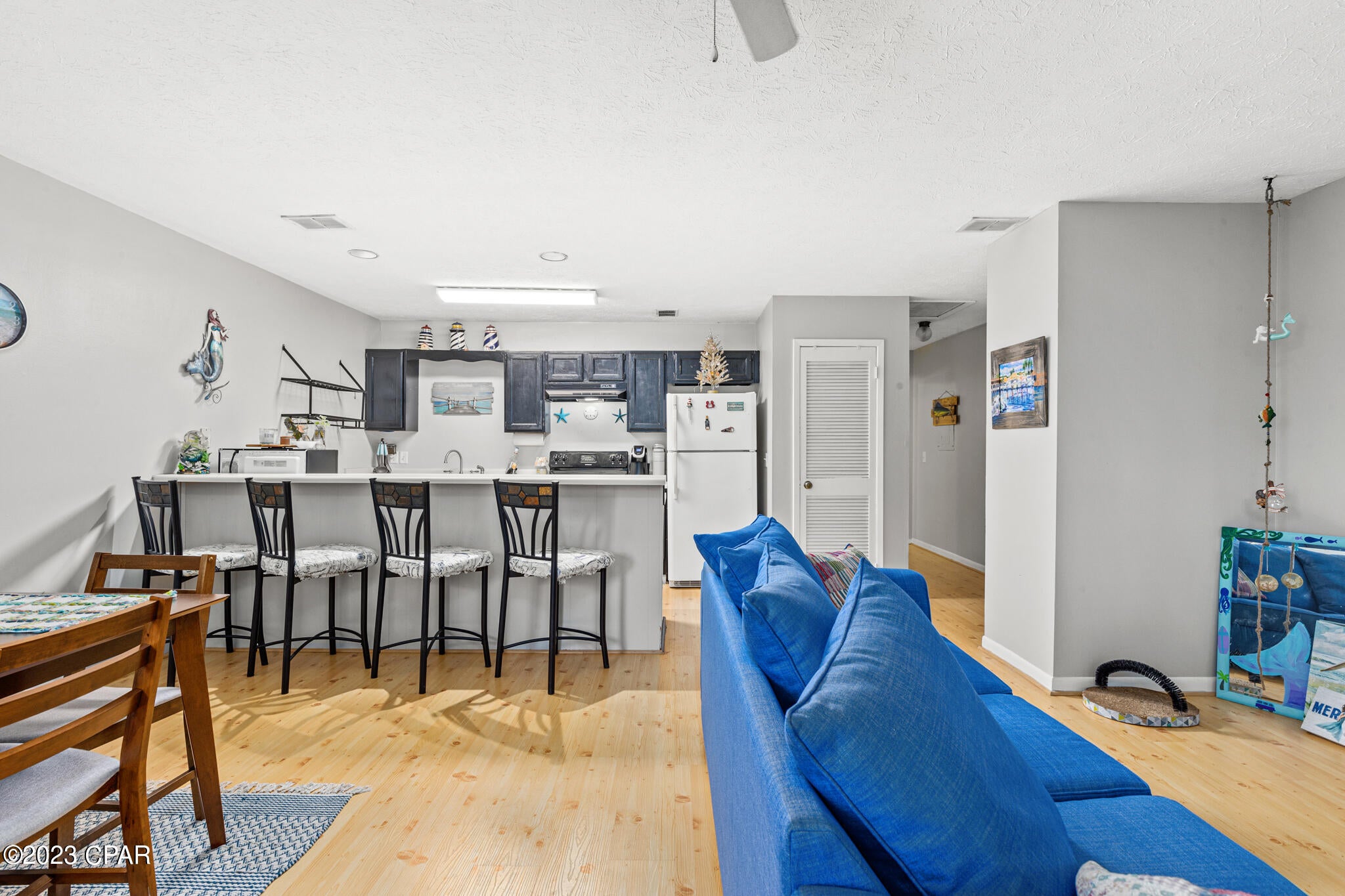 CURRENTLY UNDER CONTRACT, SELLER WILL CONSIDER BACKUP OFFERS. Check out this one-bedroom villa in the highly sought after east end of Panama City Beach. Centrally located to local restaurants, shops, and marinas, this villa comes furnished with everything you need to enjoy a beach getaway. The villa has a spacious living room with an open kitchen. The buildings were recently renovated with new siding and stairs. The private dock is available for resident use and is ideal for boat enthusiasts.
