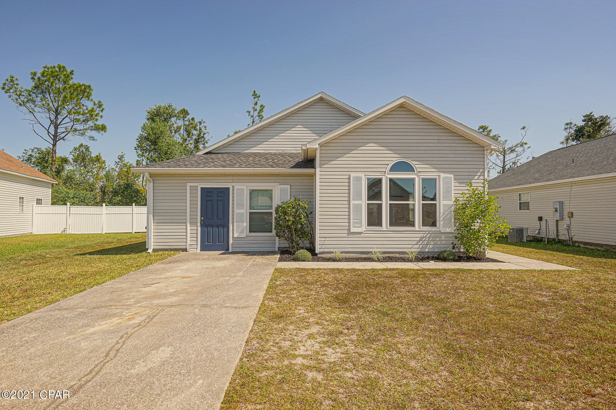 CURRENTLY UNDER CONTRACT, SELLER ACCEPTING BACKUP OFFERS This 4 bedroom 2 bath home in Sweetwater Village features a split floor plan with vaulted ceilings in the living room and master bedroom! New roof, windows, and hot water heater in 2019! Fully fenced backyard for privacy. All stainless steel kitchen appliances were purchased in 2017 and will convey. Within minutes to Tyndall AFB, shopping, and restaurants. All measurements/sizes are approximate, buyer to verify. Pictures are of home empty, tenant occupied until 7/8/2021