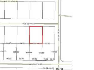 Level cleared lot in Holley commercial park. Great for warehouse, fenced storage, or office warehouse location.