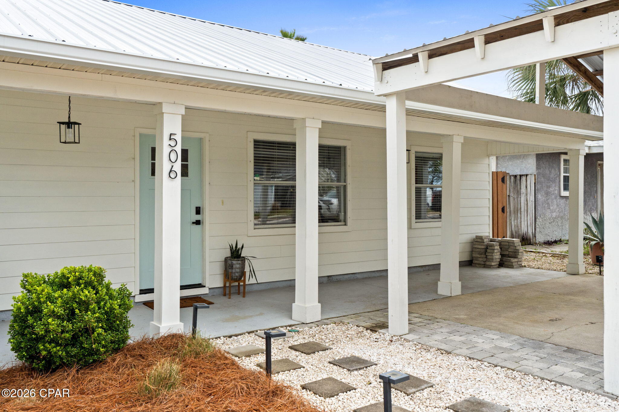 CURRENTLY UNDER CONTRACT, SELLER WILL CONSIDER BACKUP OFFERS. WILL NOT LAST! Priced to Move Quickly! No HOA! This 3-bdrm, 2-bath home offers 1,330 sqft of thoughtfully designed living space, with an additional 200 Sq ft cooled Florida room, and covered parking for two cars. Interior has numerous updates throughout the home- including: lvp flooring, quartz countertops in kitchen, all new appliances, new metal roof, new hvac, new hot water heater and updated light fixtures in every room.

This large lot, offers a generous backyard, complete with a paver area and gazebo- a perfect setting for outdoor fun. As well as a shed for extra storage. Additionally, the property comes equipped with fabric storm shutters for windows and doors, as well as an active termite protection system. Enjoy lifestyle convenience with a mere 5-minute drive to the iconic 30A or 10 minutes to Pier Park. Experience easy beach access and enjoy direct access to Lake Powell, with a neighborhood boat ramp. This property is an ideal investment opportunity, a perfect permanent residence, or a delightful second home with strong rental income potential. Similar properties in the neighborhood earning over $50K!

Don't miss the chance to own on the highly desirable West End of Panama City Beach. Schedule your private showing today!

Buyer to verify all information.