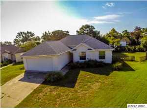 Ranch style home with stucco exterior finish and asphalt shingle roof. Front door entry is open to dining room, living room and kitchen with access to Master bedroom and two additional bedroom to the right. Home also features a large lot and located on a cul-de-sac.