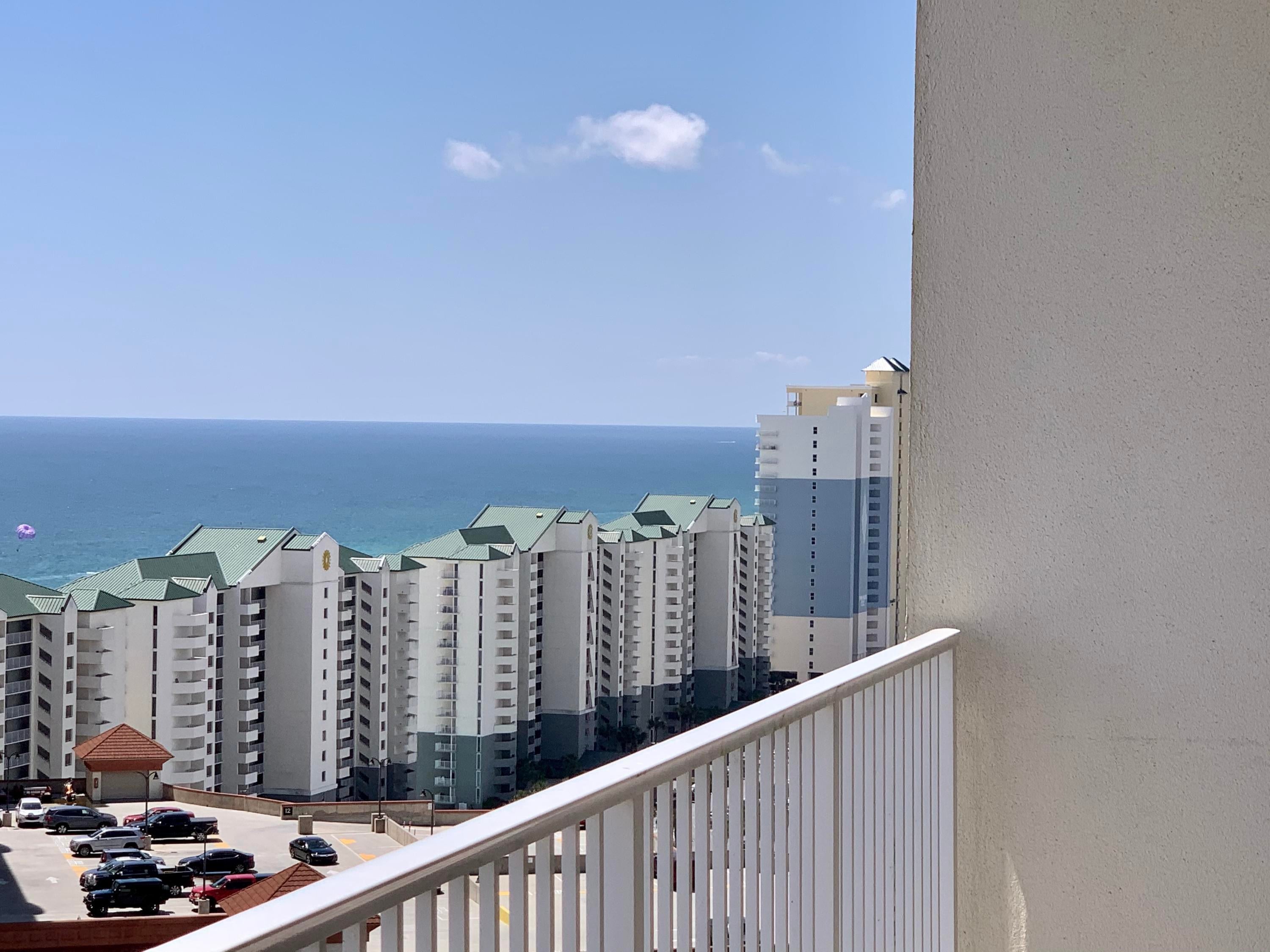 PENTHOUSE GULF VIEW UNIT! 10 foot ceilings in living area and bedrooms-9' everywhere else! Laketown Wharf Resort in Panama City Beach, FL offers the best value for the money. Amenities include five pools: a zero entry; a partially shaded one; island pool; rooftop with amazing views; and a kiddie pool; and two hot tubs. There is a gulf facing fitness center offering weight training and cardio workout. Three restaurants offering seafood, chicken, tacos, drinks and more. Also an ice cream/candy store is onsite. A nightly water fountain and light show can be seen from the boardwalk and many balconies, including this one. The master bedroom has balcony access with Gulf view and a huge en suite with walk-in shower, garden tub, and double vanities. This condo accommodates 8 people.