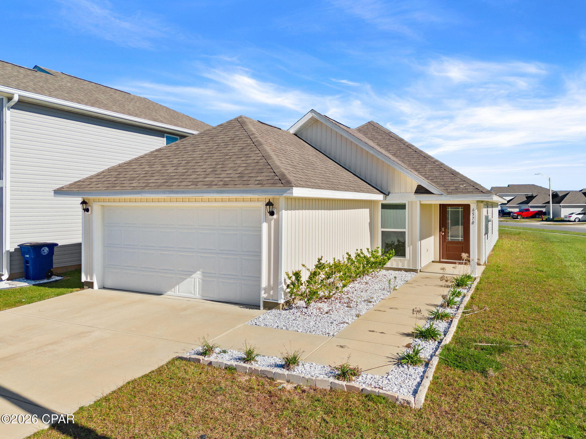 Welcome to 6570 Atkins Road, a beautiful 3-bedroom, 2-bath home in the desirable Liberty community of Panama City. Built in 2024, this home features a bright, open-concept layout with a spacious living area, modern kitchen with a peninsula island, and plenty of natural light. The primary suite includes a private bath and walk-in closet, while the additional bedrooms offer flexibility for family, guests, or a home office.

Residents of Liberty enjoy great community amenities, including pools, a clubhouse, splash pad, fitness center, pickleball courts, and playgrounds. Conveniently located near Tyndall Air Force Base, shopping, and dining, this home offers modern comfort in a great location