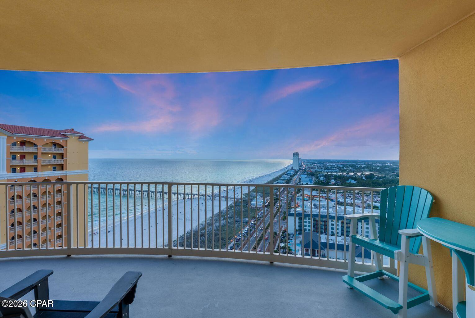 Seller offering $10k concession towards rate buydown or closing cost assistance.  You'll love this stunning condo at Calypso Tower 3, the newest condo on the beach.  This 3 bedroom, 2 bath unit on the 22nd floor offers unmatched sunset views.  These are views you won't find from the lower floors.  An oversized balcony allows you and your guests to enjoy watching the sun drip into the Gulf at sunset, every day of the year.  The interior offers 3 spacious bedrooms, and 2 well appointed bathrooms.  The open concept living/dining/kitchen are perfect for hosting friends, or sharing family time while gazing out at the Gulf through the floor to ceiling windows.  Pier Park is just a block away, as are many other restaurants and attractions like Margaritaville, the City Pier, Diego's, Sharky's, and many festivals are within walking distance at Aaron Bessant Park.  Just 20 minutes from the Panama City Beach airport, you can take a rideshare and never need to rent a car.  You'll love the expansive resort pool, complete with poolside cabanas and pooside beach bar.  In the mood to exercise?  Tower 3 has an amazing fitness center overlooking the pool.  Hungry for a snack?  Tower 3 has an onsite donut/coffee shop  offering a variety of items to satisfy your hunger and your sweet tooth.  As a full service resort, Tower 3 has quickly become a favorite for vacationers in Panama City Beach.  Don't miss this opportunity to own one of the best beach views in Panama City Beach.  Make your appointment today.