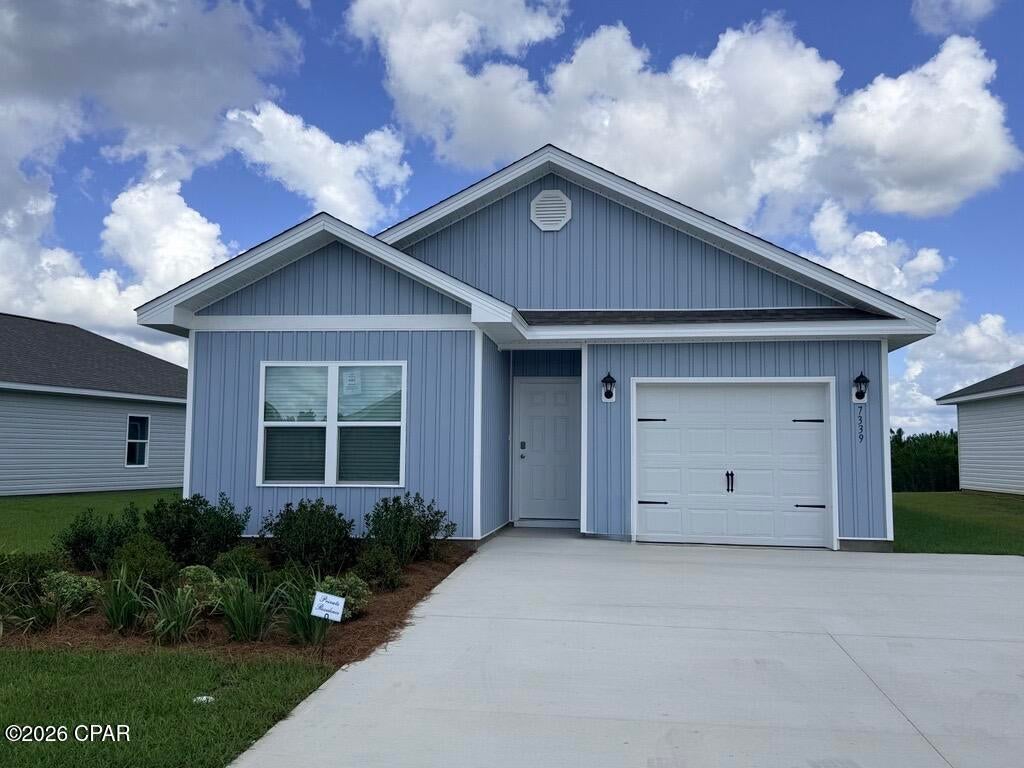 Welcome to the Bowen, a new floor plan located at Liberty in Panama City, Florida. The Bowen is a spacious single-story home floor plan just over 1,500 square feet with 4-bedrooms with 2-bathrooms, and a 1-car garage. Upon entering the front door, you will immediately notice the 9' raised ceilings met with an inviting foyer and hall leading to the second and third bedrooms; with a full bathroom tucked in between. Also, upon entering the home you will have immediate access to the single-car garage, storage, and your laundry room. Just beyond the garage is your fourth bedroom that could also serve as an office. Each bedroom offers plenty of space and sizeable closets for organization.

As you continue to the end of the hall, you will find the remarkable open layout of the dining and living area meeting a beautiful kitchen. The kitchen includes granite countertops, stainless steel appliances, beautiful white cabinetry, and a peninsula perfect for serving guests and for additional seating. With natural light and nearby back door and patio access, the living and dining area are integrated perfectly to complete this space for you and your guests to enjoy. This plan offers easy maintenance in the main living area and all bathrooms with our engineered vinyl plank flooring.

The primary bedroom is tucked away off the living area. The elegant sunlight beaming in, this suite offers a serene retreat with close access to the patio from the living area. The primary bathroom features granite countertops and a large walk-in closet. In addition to all the features and amenities our Bowen Plan offers, each is built with our Smart Home technology package, designed to bring the ease and convenience of life right to your fingertips.

On the outside of this popular plan, you will see durable vinyl siding, a rear patio to enjoy the spacious back yard. Sidewalks line the neighborhood streets for you to enjoy the beautiful Florida weather. Our Liberty community features underground utilities making it less susceptible to damage from severe weather leading to fewer outages and more reliable service. Residents of Liberty can enjoy exclusive access to two amenity centers, complete with two pools, a children's splash pad, two playgrounds for endless fun, a well-equipped fitness center, two pickleball courts and a basketball court to name a few things. To learn more about this home for yourself, call us to get connected today!