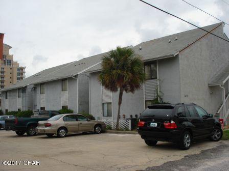 Walk to the beach from this 1 BR/1BA unfurnished apartment. First floor apartment. Located on the south side of Thomas Drive - just one block to the beach and Gulf of Mexico! Small dog under 25 lbs only.  No cats. Pet deposit required.  Washer/dryer hookup.