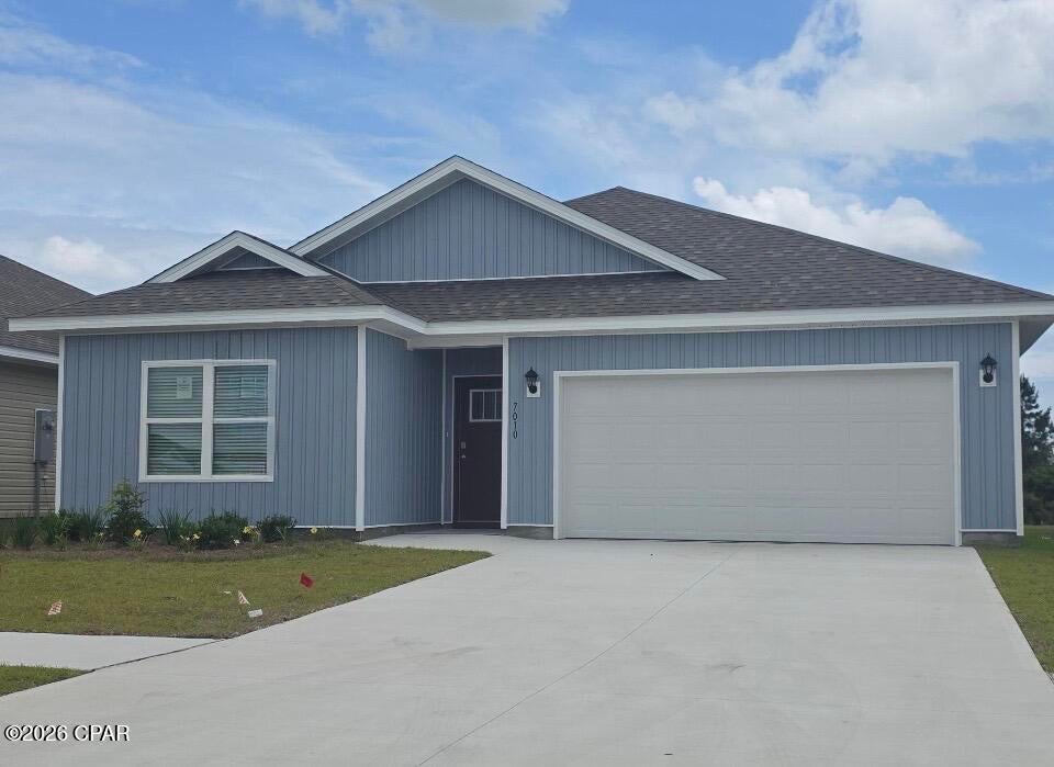 Welcome to the Creekside, a new home floor plan at Liberty in Panama City, Florida. The Creekside is a thoughtfully designed one-story home with a large open floor plan. This 5 bedroom, 3 bath home has 2,043 square feet of spacious, comfortable living. Inside the Creekside you will see 9' ceilings throughout, engineered vinyl plank flooring in the main areas of the home, and soft carpet in the bedrooms. Elegant granite countertops and white cabinetry in the kitchen and bathrooms make a stylish addition to the home. A spacious open living room, kitchen, and dining room make hosting your friends and family easy. The kitchen has a center island that is perfect for serving meals and the stainless-steel appliances include smooth top range, microwave, and dishwasher.
The primary bedroom suite is located in the rear of the home creating a split floorplan that features ample space for a king-sized bedroom suite. The bathroom features a granite double sink vanity and a walk-in shower. The walk-in closet is located within the bathroom and has all the space you need to get ready in the morning. The guest bathrooms feature a single vanity and a shower and tub combo. These homes come equipped with a Home is Connected® smart home technology package including QOLSYS IQ Panel, Skybell Doorbell, Kwikset Smartcode front door lock and DEAKO Smart Switches which allows you to control your home with your smart device while near or away.
On the exterior of the home, you will see durable vinyl siding on all sides as well as dimensional shingles with a 30-year warranty, and more. The large covered front porch is the perfect size for enjoying your morning coffee or reading your favorite book. Our Liberty community features underground utilities making it less susceptible to damage from severe weather leading to fewer outages and more reliable service. Residents of Liberty can enjoy exclusive access to two amenity centers, complete with two pools, a children's splash pad, two playgrounds for endless fun, a well-equipped fitness center, two pickleball courts and a basketball court to name a few things. Come and see why the Creekside is the perfect new home for you. Contact us today to find your new home at Liberty!