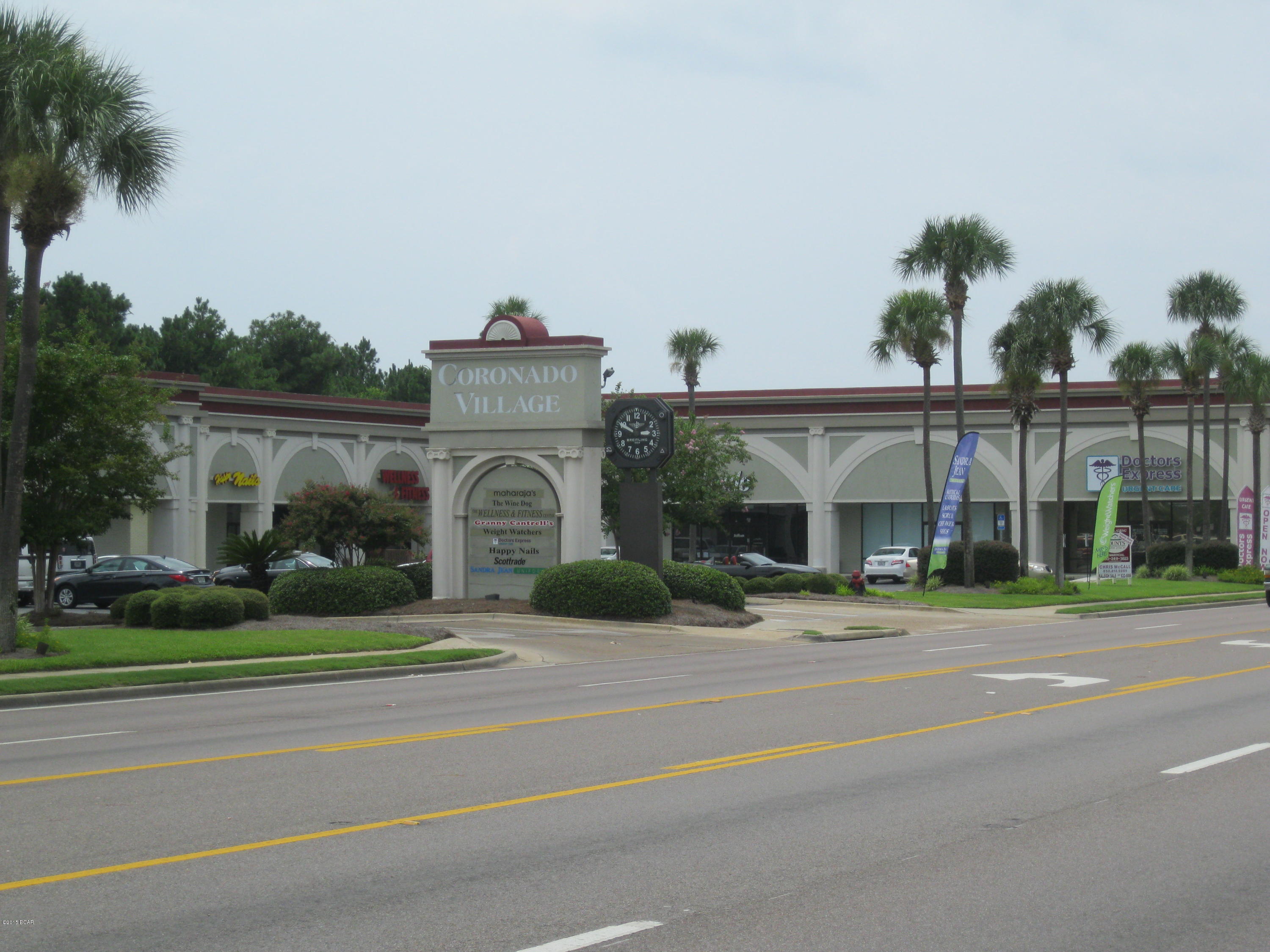 Centrally located on 23rd Street, the main commercial corridor in Panama City, this 2,800 Sq. Ft. space has finished concrete floors and is well appointed.  Located between Jenks Avenue and Harrison Avenue in the bustling Coronado Village Shopping Center, this well managed center is one you need to see.  The Center was recently re-roofed and the parking lot is to be re-sealed in the near future.  $14.00/sq. ft. plus $5.05 CAM which includes water, sewer, and garbage.