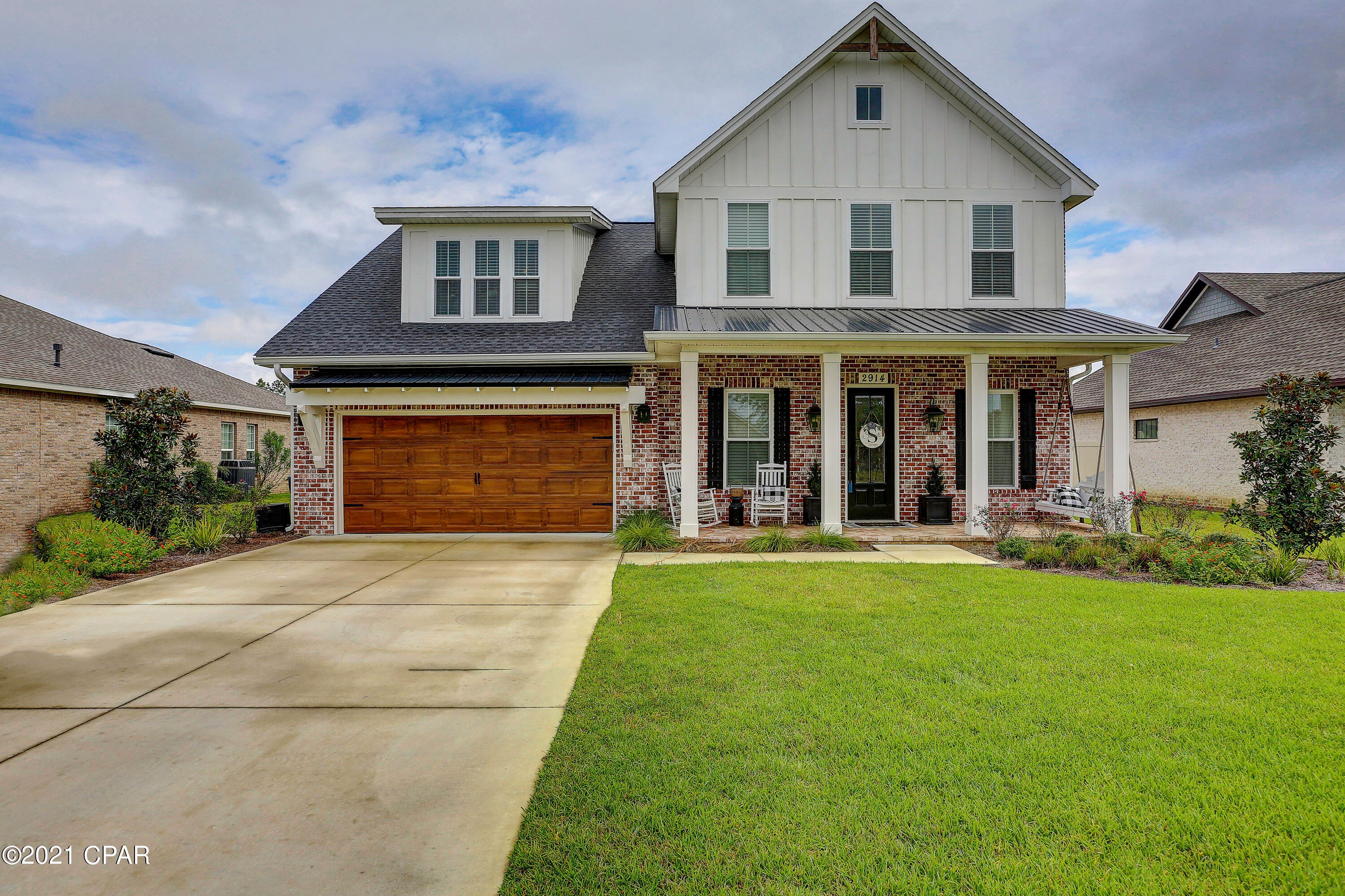 Stunning custom built 5 bedroom 3.5 bathroom plus bonus room with pool in highly desirable Hawks Landing neighborhood!  Walk your kids to Bay Haven Charter Academy, enjoy the ponds or joq through the quaint neighborhood. This custom home features a beautiful open concept living, kitchen, dining room with fireplace. Master suite is downstairs with large closets, walk-in tiled shower, jacuzzi tub and separate vanities. 4 remaining bedrooms and bonus room are upstairs. Pool is saltwater with gas heater. Call today as this home won't last long.  HOA fees include common ares, ponds and signage. 

All sizes are approximate and should be verified.