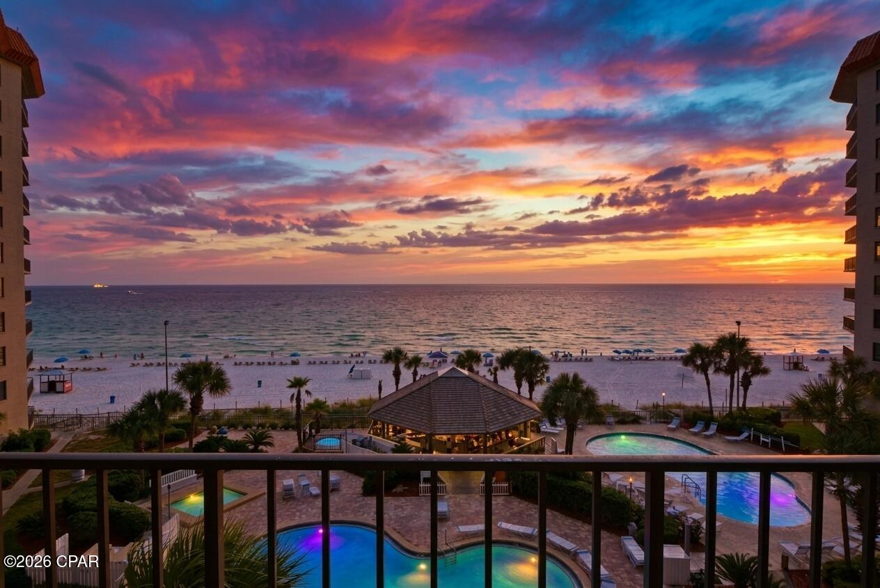 2BR/2BA Gulf-front condo at Summerhouse in Panama City Beach. Furnished, updated, short-term rental eligible with a 120 sq ft balcony. Unit 403 offers 1,015 sq ft of Gulf-front living with direct Gulf views and the flexibility to use the property as a primary residence, second home, or rental property. Built in 1984 and located at 6505 Thomas Drive, this furnished condominium combines beachfront ownership with established community amenities and short-term rental eligibility.  Inside, tile flooring provides a practical foundation for beachside living, while large sliding glass doors bring natural light and Gulf views into the living area and open directly to the balcony. The primary bedroom is positioned Gulf-front, offering waterfront views from the bedroom. A split-bedroom layout separates the second bedroom and bath from the primary suite, and a laundry closet with stackable washer and dryer adds everyday convenience. The unit is being sold furnished and has been updated from top to bottom.  Summerhouse provides approximately 400 feet of beach frontage along the Gulf of Mexico. Community amenities include two beachfront pools, including one heated seasonally, a kiddie pool, spa/hot tub, tennis courts, game room, community room, Gulf-front gazebo and pavilion areas, grills, elevators, security, and onsite association and rental management.  Short-term rentals are allowed, giving buyers flexibility when considering personal use and rental potential. The current owner self-manages the unit and reports more than $50,000 in annual rental income, with an established guest list the owner is willing to share at closing. Past rental performance is not a guarantee of future results, and buyers should independently evaluate rental history, expenses, management options, and applicable association requirements.  Monthly HOA dues are $1,212.15 and include accounting, cable TV, association insurance, internet, legal services, grounds maintenance, management, pest control, security, sewer, trash disposal, and water.  Positioned on Thomas Drive near St. Andrews State Park and Grand Lagoon, Summerhouse offers direct beach access along with convenient proximity to boating, fishing, dining, and shopping. For buyers comparing furnished, Gulf-front Panama City Beach condos with short-term rental eligibility, Unit 403 brings together direct waterfront placement, an updated furnished interior, established amenities, and documented rental history.        SPECIAL NOTE:  INTERIOR PHOTOS AND REMARKS WILL BE  UPDATED AS SOON AS RENTERS CHECK OUT.
THIS UNIT HAS BEEN TOTALLY UPDATED FROM TOP TO BOTTOM.  THIS UNIT IS SELF-MANAGED BY THE OWNER AND PRODUCES OVER $50,000 IN RENTAL INCOME EACH YEAR.   OWNER IS WILLING TO SHARE HIS ESTABLISHED GUEST LIST AT CLOSING  Make this unit ''Your Summerhouse''.