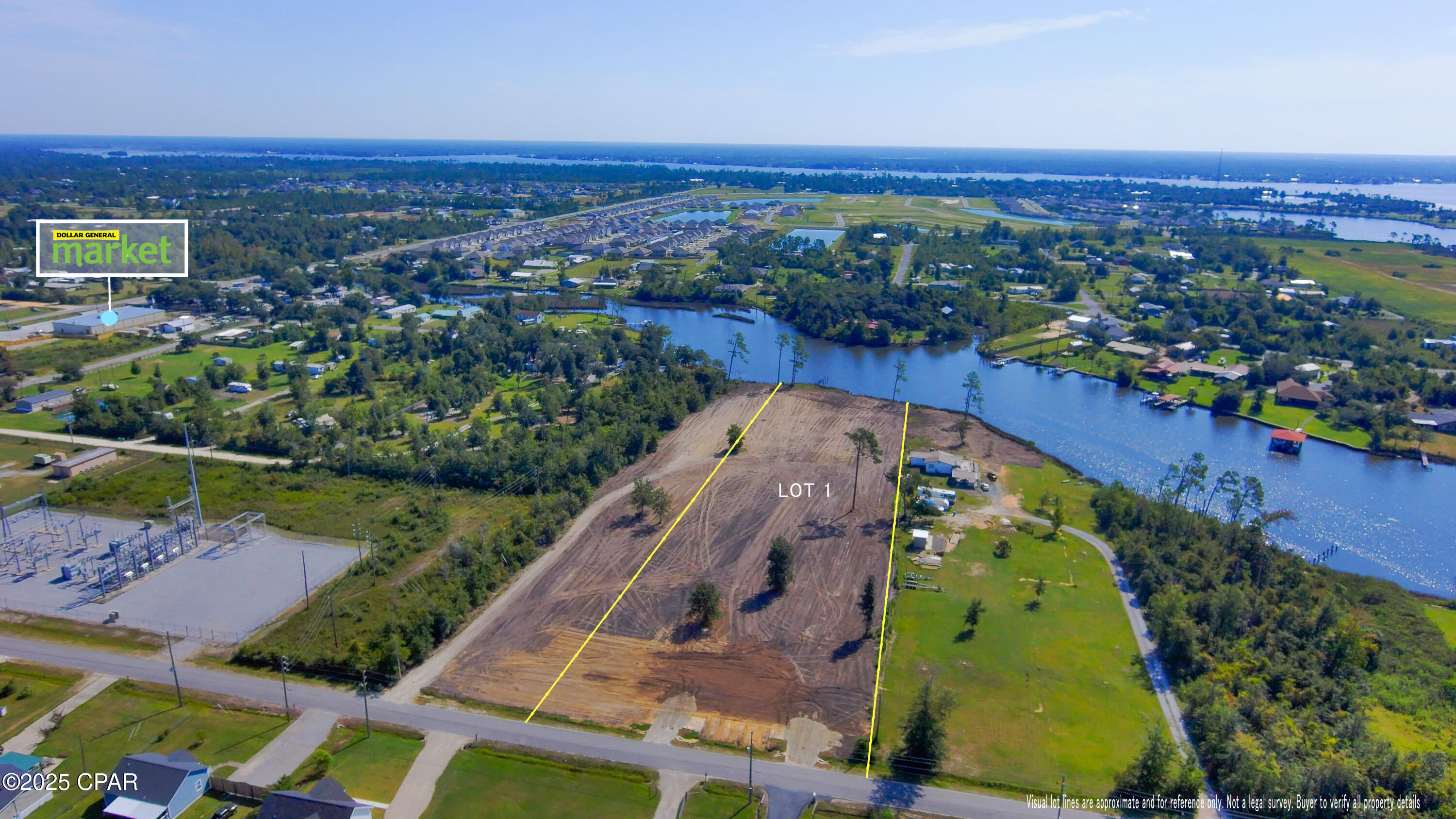 GULF ACCESS IN FAST-GROWING SOUTHPORT FL • CLEARED WATERFRONT ACREAGE DOUBLE LOT CAN BE SPLIT• NO HOA
One of the best waterfront values in Bay County's fastest-growing area--fully cleared, no HOA, and ready for your vision. This 3.58-acre Bay Crest parcel offers rare scale and privacy on Gainer Bayou with approximately 216 feet of waterfront and boating access out to North Bay and beyond.
Located next door to another Bay Crest property known for exceptional waterfront value, this tract is ideal for a private estate, family compound, or a small boutique development. The County has indicated the potential for up to five homes (buyer to verify final density, entitlements, and infrastructure requirements), giving builders and investors real upside on a stretch of waterfront land where opportunities like this are getting harder to find.
Zoned R-2 Residential, the property offers flexibility for a range of residential uses. You'll appreciate the practical side too: paved road access, nearby public utilities (water and electric available; septic required), and no HOA or deed restrictions holding you back. Bay Crest zoning also allows design flexibility, including the option for certain accessory structures such as a workshop, garage, or guest suite positioned in front of the main residence (buyer to verify intended site plan and permitting).
The location makes this even more compelling. You're just minutes to Lynn Haven, with easy access to Panama City, Northwest Florida Beaches International Airport, and the beaches--plus growing daily convenience nearby. With continued growth pushing north and outward, Southport is quickly becoming one of the most watched areas in Bay County for those who want space, water access, and long-term value.
If you've been waiting for a cleared waterfront tract with acreage, flexibility, and strong upside this is the one to see.
Note: Lot boundaries are approximate and for visualization only. Recent survey available. Buyer to verify all information deemed important, including zoning, density, utilities, waterfront measurements, and navigability/boat access.
