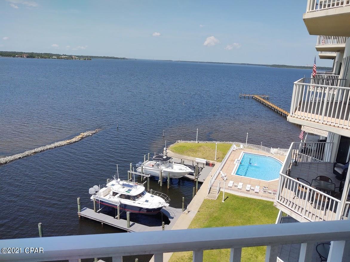 Marina Bay Condo on beautiful North Bay. Just over Baily Bridge in Lynn Haven. You'll appreciate this one owner, three bedroom, three bath unit with a fantastic floorplan, views that never end, and 2,000 sq ft of luxurious space to relax and enjoy. Bedrooms, baths and closets are all well sized along with a large laundry room and ample storage. You can see for miles on your 6th floor balcony and the sunsets are amazing! 

Marina Bay offers many amenities, including an inground pool, hot tub, gym, fishing pier, designated parking space on first floor covered parking deck. This great location is just a walk to Porter Park in Lynn Haven and boat ramp.