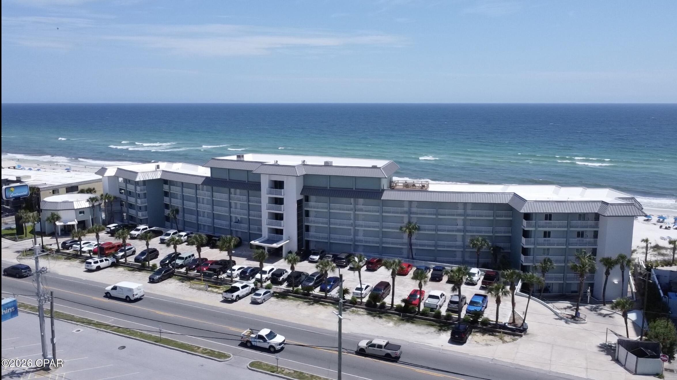 Welcome to The Continental, where Gulf-front living meets investment opportunity in the heart of Panama City Beach. This beautifully renovated studio condo offers breathtaking views of the Gulf of Mexico and is completely move-in ready, featuring updated flooring, a remodeled kitchen, stylish backsplash, updated fixtures like beautiful tiled shower, and modern finishes throughout.

Currently producing over $25,000 annually with professional property management, this unit presents an opportunity for investors seeking a beachfront property with proven rental history. Similar self-managed studios within the complex and similar complexes have demonstrated even greater income potential.

The Continental is a favorite among owners and guests for its prime location on Front Beach Road, just minutes walk from Pier Park, dining, shopping, and entertainment. As a low-density Gulf-front complex, owners and guests enjoy a less crowded beach experience while still being close to everything Panama City Beach has to offer.

Whether you're looking for a vacation getaway, a rental investment, or a combination of both, this fully renovated beachfront studio offers an affordable entry point into Gulf-front ownership. With rentals already on the books and no updates needed, this condo is ready for its next owner to start enjoying beach life and income potential from day one.

Schedule your private showing today and discover why so many owners love The Continental.