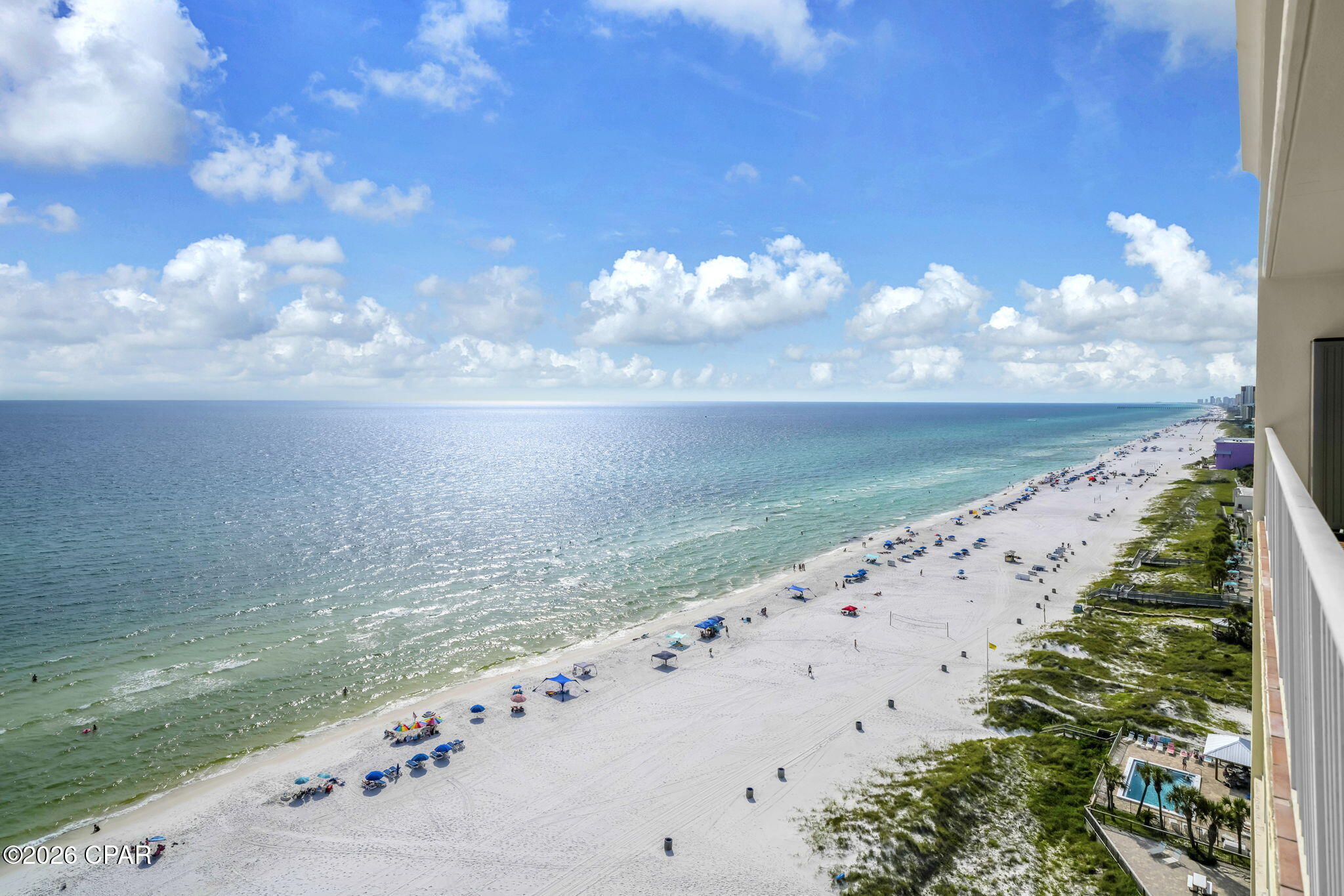 Looking for a quiet low density high rise with unobstructive Gulf views? Welcome to Grande Surf with only 28 units in the building and 2 units per floor, this is the perfect place to consider for a permanent home or vacation rental. Some of the perks of the unit include a covered assigned parking space, 400 plus square foot balcony, larger than normal kitchen and plenty of living space with fireplace. Don't miss the opportunity to own in this amazing Gulf Front beach condo!