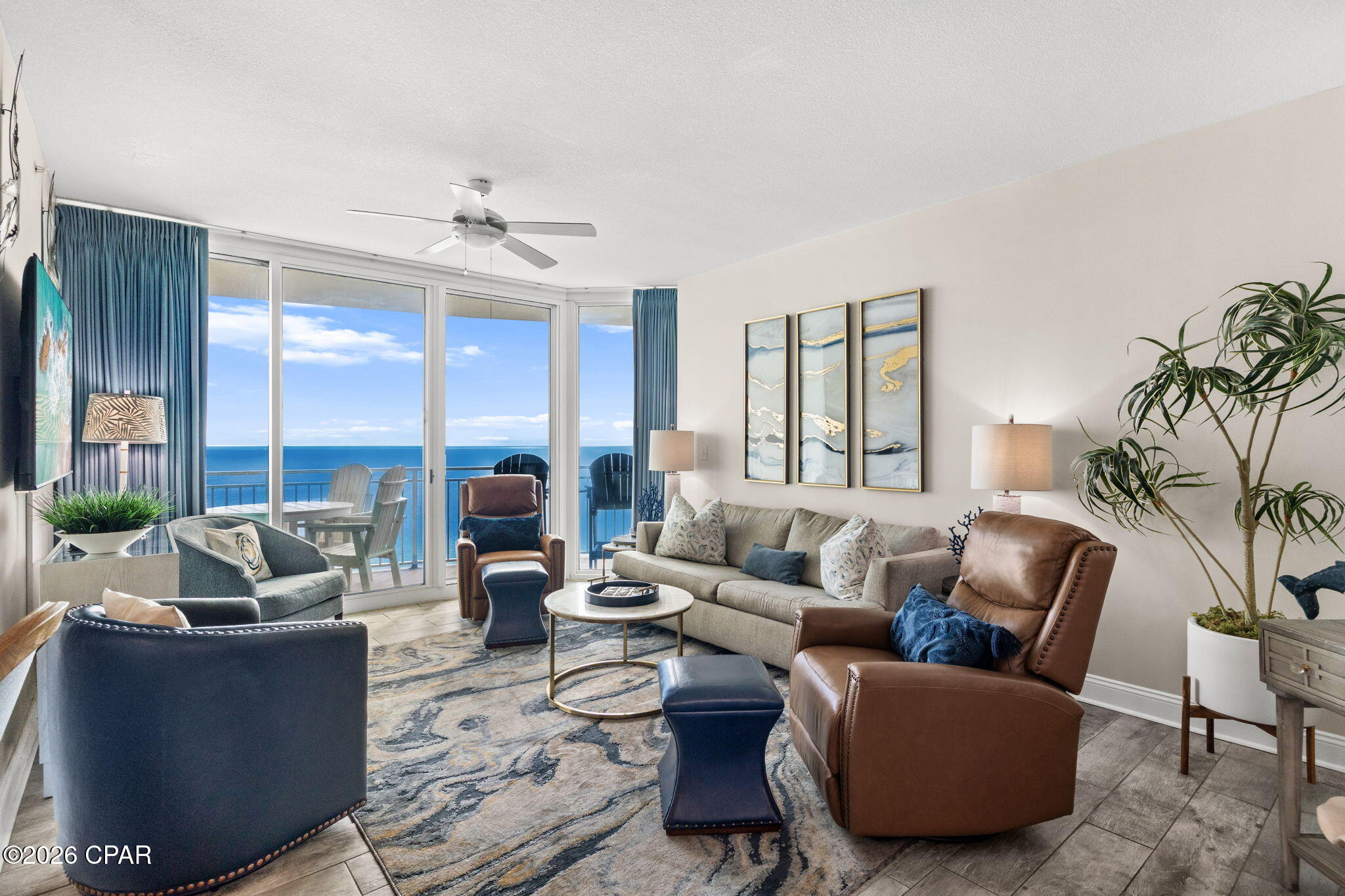 PARADISE FROM ABOVE.

Welcome to Aqua 2011, a spectacular 20th floor corner residence overlooking the emerald waters and sugar white sands of Panama City Beach. From this extraordinary vantage point, enjoy sweeping panoramic views of the Gulf, Russell Fields City Pier, Pier Park and the surrounding coastline, creating the perfect setting for breathtaking sunsets, fireworks and unforgettable coastal scenery.

Featuring the largest two bedroom floor plan at Aqua, this beautifully designed residence offers two spacious bedroom suites plus a private bonus bunk area that functions much like a third bedroom. The Gulf front primary suite features a king bed and direct access to the expansive wraparound balcony with spectacular views of the Emerald Coast. The second bedroom offers two queen beds and its own private balcony overlooking Pier Park, Top Golf and the surrounding area. A separate bonus bunk area features custom queen over queen bunks, individual televisions and sliding privacy doors, creating a private sleeping space that feels much like a third bedroom. A queen sleeper sofa in the living area provides additional accommodations. This flexible layout gives Aqua 2011 the feel and functionality of a three bedroom residence while maintaining the spaciousness of Aqua's largest two bedroom floor plan.

The open living and dining areas are surrounded by beautiful coastal views and flow directly onto the Gulf front balcony. The kitchen features granite countertops, stainless steel appliances, refrigerator with ice maker, microwave and dishwasher. Additional features include an in unit washer and dryer, generous storage, central heating and air conditioning, ceiling fans and modern televisions. The spacious primary bath offers a garden soaking tub and shower combination with double vanity, while the guest bath features a glass enclosed shower and single vanity.

Thoughtfully designed, elegant and turnkey, Aqua 2011 blends coastal luxury with everyday comfort and offers excellent rental potential. Annual rental performance is projected in the approximately $60,000 to $75,000 range depending on owner use, market conditions and rental strategy.

Aqua Resort is one of Panama City Beach's most sought after Gulf front communities, offering resort style pools, hot tub, water gardens, expansive beachside terraces, fitness facilities, poolside dining, event and media spaces and direct access to the sugar white sands of the Gulf.

Location is exceptional. Aqua is just steps from Pier Park and Russell Fields City Pier, placing shopping, dining, entertainment and some of Panama City Beach's most popular attractions within easy reach. Enjoy nearby boating, deep sea fishing, dolphin tours, jet ski rentals, parasailing, scuba diving, Shell Island, Topgolf Panama City Beach, Pirates Voyage Dinner and Show, 30A and world class dining. Northwest Florida Beaches International Airport is also just a convenient drive away.

Aqua 2011 offers the complete package with spectacular 20th floor views, a premier corner floor plan, two private balconies, flexible sleeping accommodations, strong rental potential and an exceptional location in the heart of Panama City Beach.

PARADISE FROM ABOVE. Your dream, your sanctuary and your slice of heaven on the Gulf Coast. Interior highlights include a beautifully remodeled kitchen with granite countertops, refrigerator, microwave, and in-unit washer and dryer. The primary suite offers a bath/shower combo with double vanity, while the guest bath features a glass-enclosed shower and single vanity. Thoughtfully designed, elegant, and turnkey--this residence blends coastal luxury with everyday comfort. Aqua Resort rises gracefully above the sugar-white sands of Panama City Beach, offering one of the most enchanting Gulf-front settings on the coast. Residents and guests enjoy resort-style amenities including a poolside café, whirlpool spa, expansive beachside terrace with pools, fountains, water gardens, fitness center, event spaces, media room, and more--creating the ultimate balance of resort living and private retreat. Perfectly located just steps from Pier Park, a 240-acre entertainment, dining, and retail destination, and only 15 minutes from Northwest Florida Beaches International Airport, Aqua places you in the heart of a true coastal goldmine. Nearby attractions include Topgolf, championship golf courses, Dolly Parton's Pirates Voyage, Tootsie's, WonderWorks, Shell Island, 30A, world-class dining, boating, fishing, scuba diving, parasailing, and endless outdoor adventures. Recognized as the No. 2 Emerging Destination in the World, Panama City Beach continues to attract global attention--making AQUA 2011 a rare opportunity to own a premier Gulf-front residence in one of the most dynamic coastal markets today. Ride the waves of luxury living. AQUA 2011 is a contemporary coastal classic--your dream, your sanctuary, and your slice of heaven on the Gulf Coast.