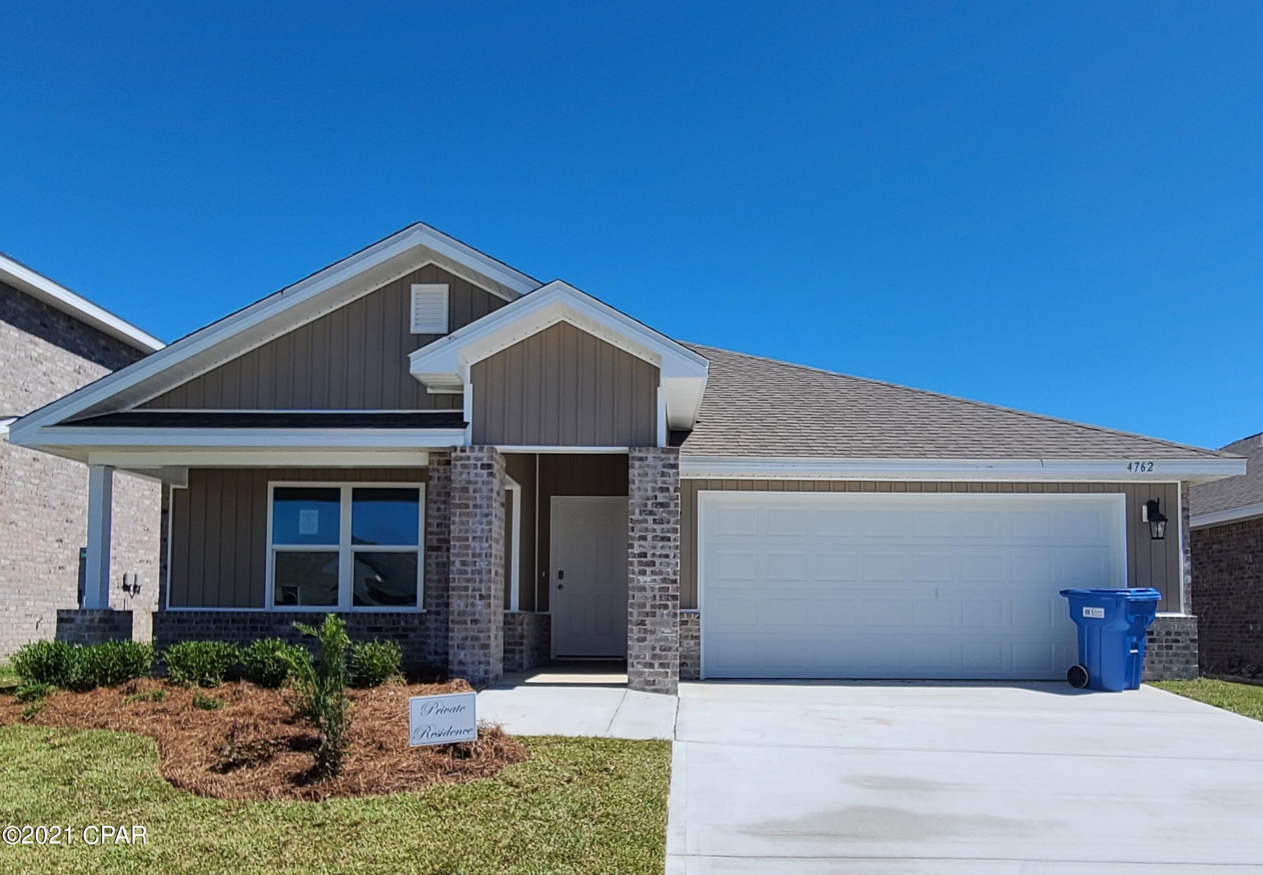 Welcome to Titus Park! The Cali floor plan features 4 bedrooms with one that can be used as a den or office. This home features quality paint with

orange peel textured walls and traditional 8' ceilings. Vinyl flooring is throughout all common areas of the home and carpet is in the bedrooms. The kitchen is

open and spacious with a center island and includes a pantry, beautiful stained cabinetry and durable laminate countertops. The appliances include a

dishwasher, stove and microwave. Bedroom 1 has a nice sized bath with a separate shower, large soak tub, as well as a large walk-in closet. Pictures may be of similar, but not necessarily of subject property, including exterior and interior colors.

This home is being constructed with the Zip Sheathing system, providing greater protection than a traditional housewrap from
damages due to wind, rain, and extreme weather.

This home comes standard with a Smart Home Technology package which includes a KwikSet keyless entry, Skybell doorbell,
automated front porch lighting, an Echo Dot device, and Quolsys touch panel which can be integrated to control your lighting,
thermostat, front door and so much more. A builder 10-year structural warranty is also included.