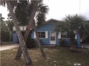 West end of PCB. South side of Back Beach Rd. (Hwy 98). 3BR / 1BA, 1100 SF, Florida cottage within a few blocks of the beach. New flooring and fresh new paint. All appliances convey. Carport with storage and detached yard building. 2nd floor sundeck perfect for enjoying the Florida weather.