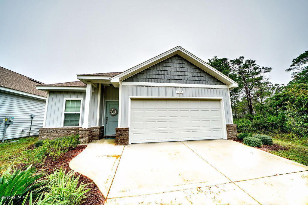 For rent on PCB! Built in 2017, this newer construction 3 BR/2 BA home is centrally located between Pier Park and Breakfast Point. 1/5 mile walk or golf cart drive to the beach, a couple of blocks from Beach Elementary School. Home features 9 ft ceilings, over-sized quartz kitchen island, two car garage, screened-in back porch, and fenced in back yard. **Pets negotiable with non-refundable $500 pet fee.**