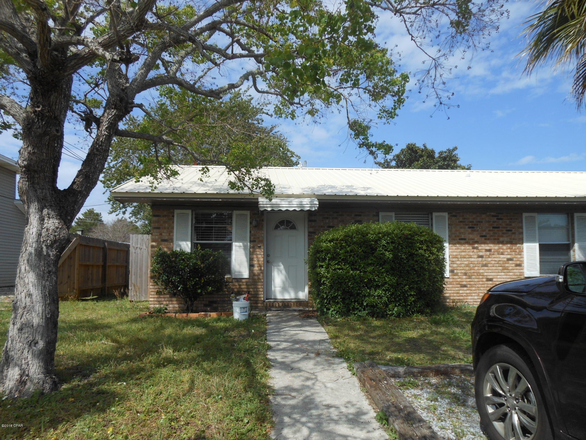 Nice two bedroom 1/2 duplex very near Hwy 79, just a few blocks to the Gulf and a short distance to Pier Park.  Great location for beach convenience.  All flooring is tile, washer and dryer are furnished along with electric stove, dishwasher, ice maker refrigerator and microwave.  The back yard is privacy fenced and a small storage building is provided.  Owner pays water/sewer up to $ 40.00 per month, tenant pays over $ 40 plus all the electrical costs.  Call today for an appointment.