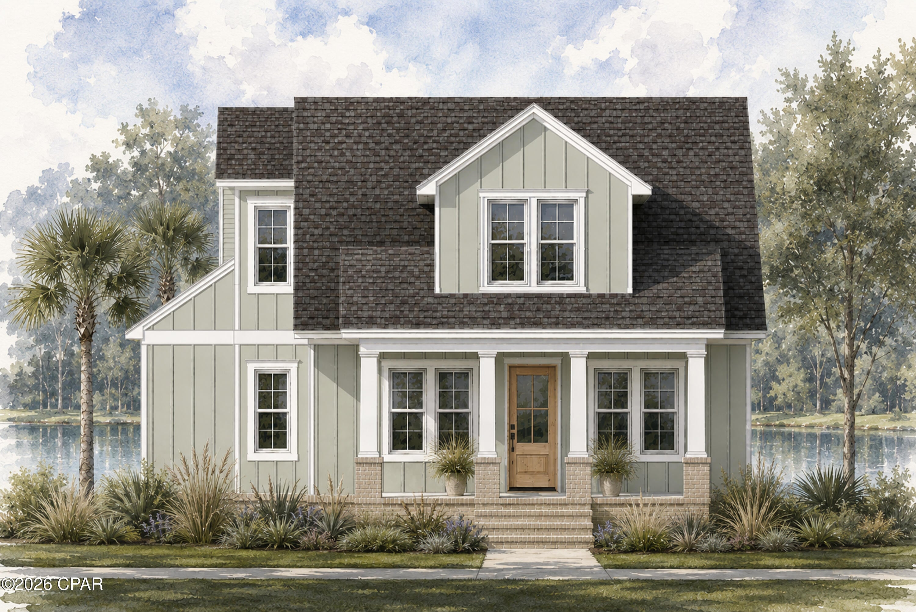 NEW CONSTRUCTION to be built offered in the brand new Tapestry Park Phase III in Panama City Beach built by Southern Coastal Homes. This 4/3.5 LIVE OAK 3 floorplan is a brand new Southern Contemporary design with old Florida charm and coveted new technology and upgrades. INTERIOR features grand foyer, large volume Great Room, mud room/drop zone at rear entrance, kitchen with center island, custom cabinetry, pantry, and stainless steel appliances. The split bedroom floorplan also has 3 additional bedrooms with lots of natural light and storage.
Homeowners have access to two community pools, lighted sidewalks and green spaces as well as access to tennis courts, basketball courts, and club house.