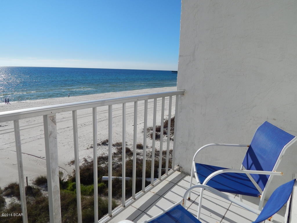 Unique floor plan that doesn't come up too often...not only a 1 bedroom, 1 bath but this is a loft unit accommodating 2 queen beds in the loft.  Great gulf views from both the living area and the loft unit.  The great location, less than 1/2 mile from Pier Park makes it very convenient for all the activities there and then of course there's the fantastic Gulf of Mexico right off your balcony.  Square footage in condo is larger than what is listed due to the 288 sq. ft. loft space.  Call to make arrangements to see this rarity!
