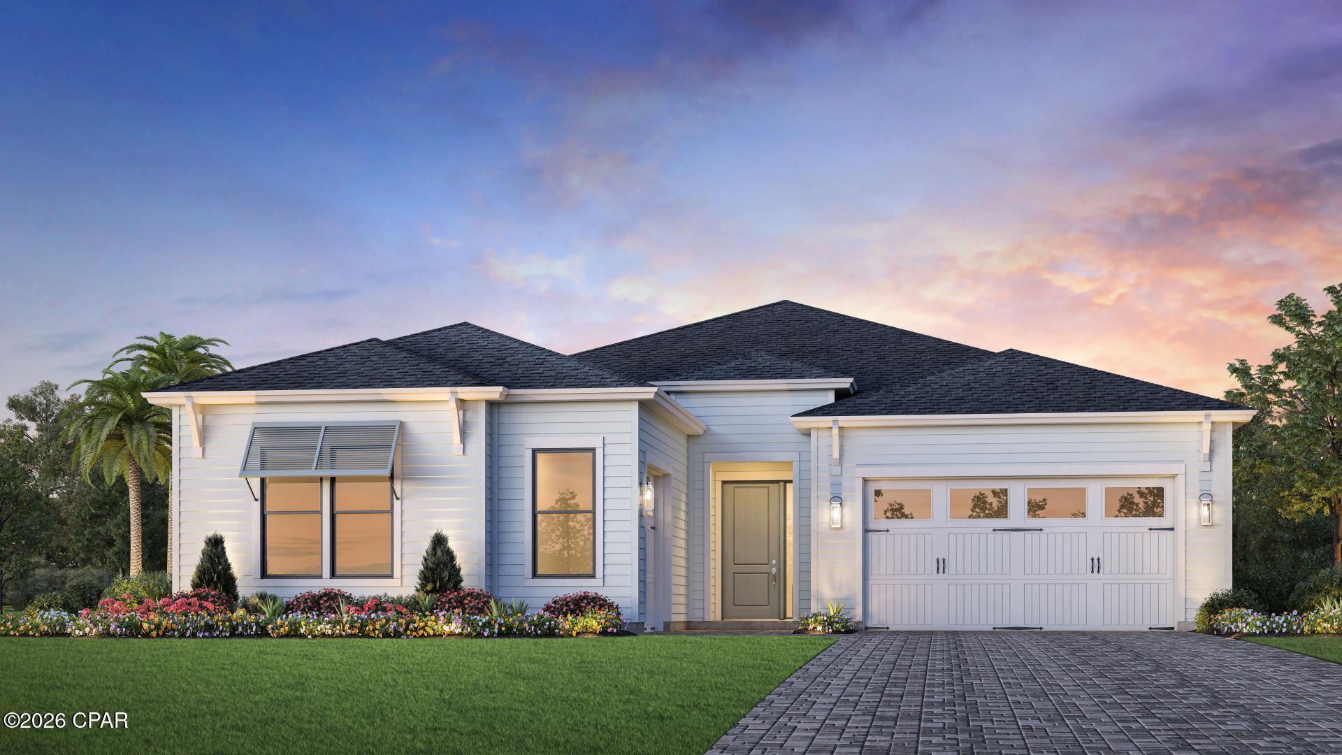 Beautiful new single-story 3 car garage Toll Brothers home that perfectly blends elegance, space, and modern functionality. Located on cul-de-sac! Currently under construction with estimated completion January 2027. Featuring 3 spacious bedrooms and 2.5 beautifully appointed baths. From the moment you arrive, the 3-car garage offers ample space for vehicles and storage. The garage has 8' door height, windows and paver driveway for grand curb appeal. Inside the heart of the home is the grand open great room, where 10' ceilings, natural light, and seamless flow create an inviting space for both entertaining and everyday living. The chef's kitchen opens effortlessly to the living and dining areas, making gatherings a joy. Retreat to your luxurious primary suite, complete with a spa-inspired bathroom featuring a massive walk-in shower, soaking tub, dual vanities, and an oversized walk-in closet. Step outside to your private oasis--an expansive covered lanai with elegant pavers, perfect for morning coffee, outdoor dining, or relaxing evenings under the stars. Backyard backs up to peaceful woods and enough space for pool or outdoor living. Gated community with completed amenities including a resort-style pool, clubhouse, fitness center, tennis and pickleball courts, playground, multi-purpose field, and much more. Short drive to public beach access, Pier Park shopping, dining and fun entertainment, airport, future FSU/TMH medical campus, future West Bay Center with Publix, and recreation outdoor activities at Frank Brown Park. Don't miss this rare opportunity to own a slice of paradise! Call today to schedule your private tour.
*Pictures are stock photos and not of actual home.