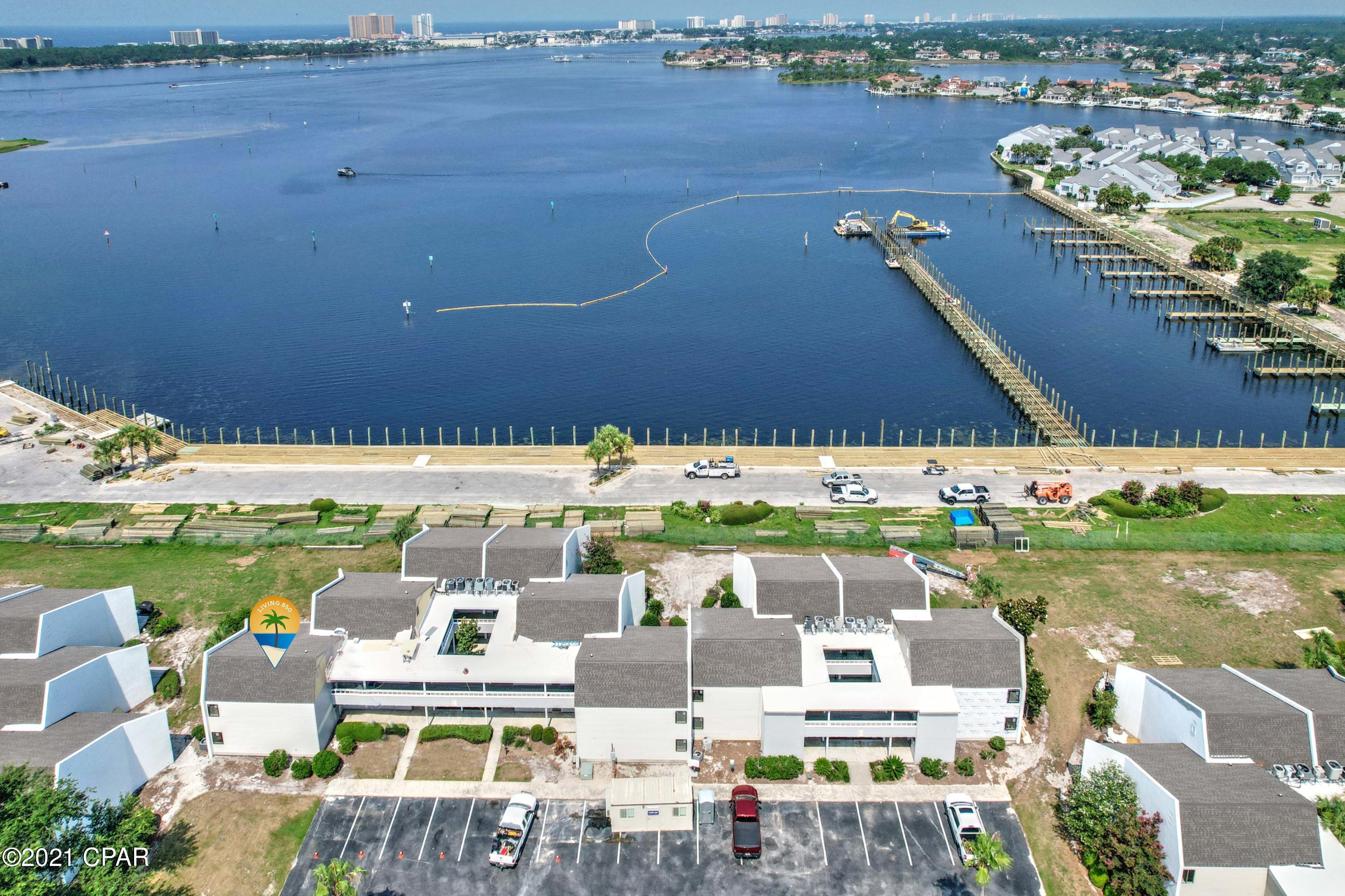 ****Water Front**** Harbour Villa In Bay Point.  This unit is newly remodeled to include new flooring, new tile showers, paint, and much more.  The first floor living space  includes a full kitchen and dining area, living room, along with a bedroom and full bath.  The 2nd floor features a spacious bedroom and en suite bathroom. Back downstairs relax in your living room and watch all the boats float by.  This unit will not last long!

***There is also a Master Homeowner Association fee of $1325/year.  This is in addition to the Condo Association fee of $900/quarter.***