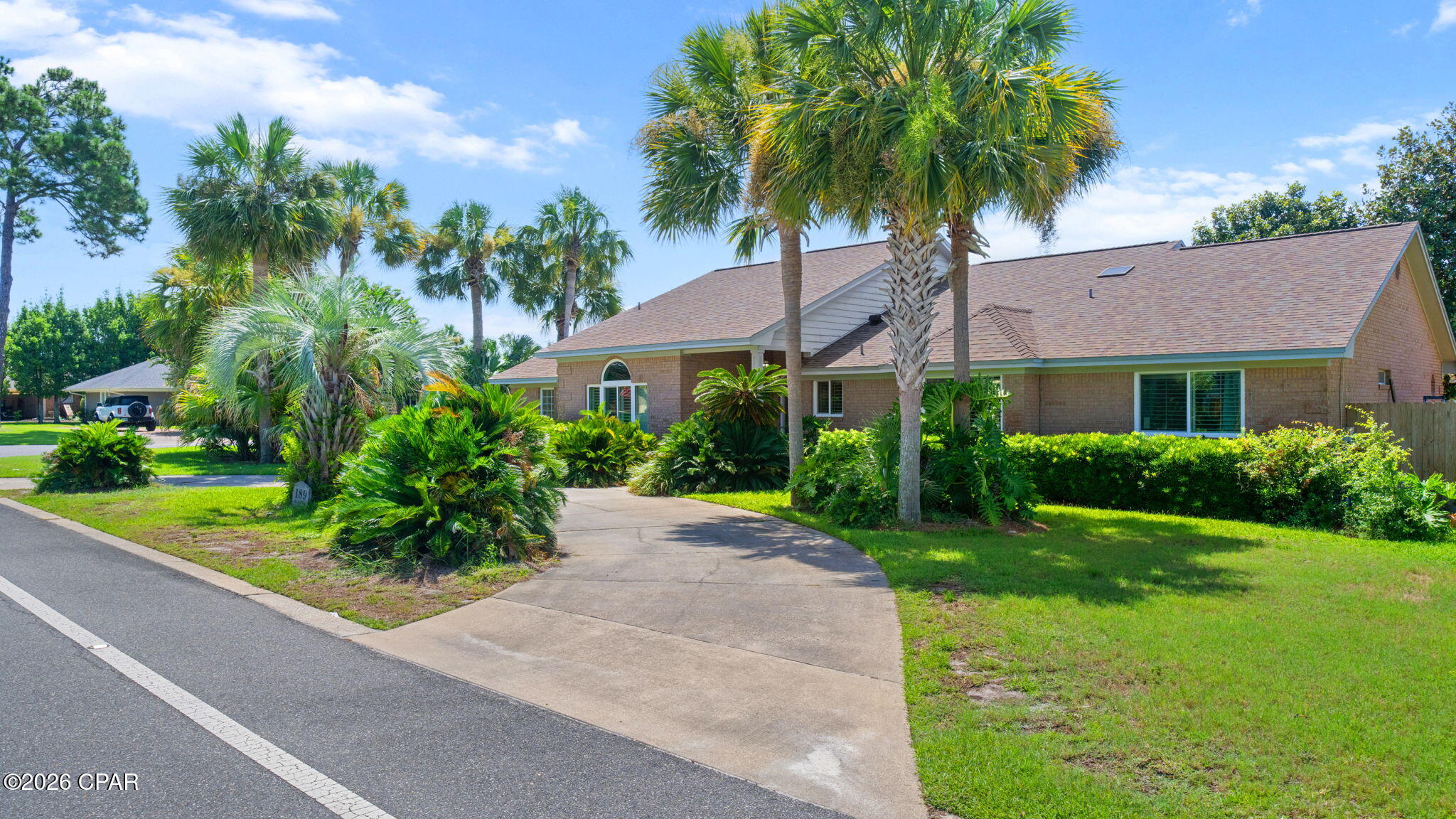 **'CURRENTLY UNDER CONTRACT, SELLER WILL CONSIDER BACKUP OFFERS'** Bay Point Golf Community! Welcome to this beautifully updated 3-bedroom, 2.5-bath split-bedroom home, perfectly positioned on a spacious corner lot with picturesque golf course views. Thoughtfully and meticulously maintained, this home offers the ideal combination of elegance, comfort, and Florida outdoor living.

From the moment you arrive, you'll appreciate the mature palm trees, manicured landscaping, and inviting curb appeal. Inside, soaring ceilings, crown molding, recessed lighting, and abundant natural light create a bright and welcoming atmosphere throughout.

The kitchen is the heart of the home, featuring custom wood cabinetry, granite countertops, stainless steel appliances, a stylish vent hood, tile backsplash, breakfast bar, generous pantry, and an adjoining dining area perfect for everyday living or entertaining.

The spacious primary suite is a true retreat with tray ceilings, a large walk-in closet, and a stunning spa-inspired ensuite bath featuring dual granite vanities, an oversized walk-in tiled shower with bench seating, a relaxing jetted soaking tub, elegant lighting, and glass block windows that fill the space with natural light while maintaining privacy.

Step outside to your private backyard oasis. The sparkling in-ground pool is surrounded by an expansive patio and covered lanai, creating the perfect setting for entertaining, weekend barbecues, or simply relaxing in the Florida sunshine. A newly installed privacy fence and spacious backyard provide room for pets, play, and gardening.

Located within the highly desirable gated Bay Point Golf Community, this exceptional home offers peaceful surroundings, beautiful golf course views, and easy access to shopping, dining, marinas, and the white-sand beaches of Panama City Beach.

Schedule your private showing today and experience everything this exceptional Bay Point home has to offer.