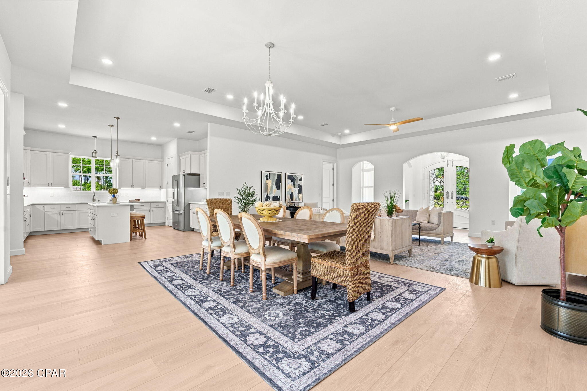 NEW CONSTRUCTION CUSTOM-BUILT PROPERTY!

Step into this stunning 2026 custom-built home, perfectly situated on a serene 1.14-acre lot in the sought-after Bream Pond community of Panama City, featuring underground utilities. Designed for modern living with timeless elegance, this 3-bedroom, 3.5-bath residence offers an open, flowing layout with exceptional attention to detail.

The home welcomes you with striking iron French double doors, leading into a light-filled living space with beautiful views of the lanai and outdoor living area for your future pool and outdoor grill!

At the heart of the home is a gourmet kitchen featuring high-end KitchenAid appliances, including a French door refrigerator, microwave/oven combination, gas cooktop, and an industrial-grade range hood. The spacious design makes it perfect for cooking, gathering and entertaining.

Sunlight fills the expansive main living areas, creating a warm and inviting atmosphere throughout.

Each bedroom is generously sized, including a luxurious primary suite with spa-like features. The primary bath offers dual custom closets, dual vanities with a center seating space, and a convenient connecting door to the custom laundry room.

Enjoy the privacy and tranquility of over an acre of land--ideal for outdoor living, entertaining, or simply relaxing. The outdoor space includes two gas stub-outs for a future grill or fireplace, as well as a large storage room designed to accommodate future pool equipment. Existing pool equipment is already in place for a future pool installation.

Additional features include 8-foot arched doorways, bullnose-edge quartz countertops throughout, neutral LVP flooring, and thoughtfully selected finishes that create a cohesive and stylish design.

Key Features:

3 bedrooms | 3.5 bathrooms
2,690 sq ft living | 4,144 total under roof
Built in 2026 with high-quality, modern finishes
1.14-acre homesite, open-concept layout with gourmet kitchen,Luxurious primary suite with spa-inspired bath, located in Bream Pond, Bay County North!

Conveniently located just 18 miles to the international airport, 25 minutes to medical facilities near Hwy 79, and approximately 35 minutes to Pier Park for shopping, dining, and beach access. Scenic 30A destinations including Rosemary Beach, Seaside, and Alys Beach are just a 45-minute drive away. This property is situated near future development expected to bring additional residential growth, amenities, and conveniences to the surrounding area. Buyer to independently verify all development plans, timelines, and details with the appropriate governmental authorities.

Experience the perfect blend of privacy, comfort, and modern luxury! This new construction home is ready to welcome you.

*DISCLOSURE- ONE AI IMAGE UPLOADED TO SHOW FUTURE POOL/OUTDOOR/LANDSCAPING OPTIONS.

*No active HOA or board. Property may be subject to recorded covenants, conditions, and restrictions. Seller and listing agent make no representations regarding permitted use. Buyer to perform all due diligence regarding restrictions, zoning, utilities, and intended use.