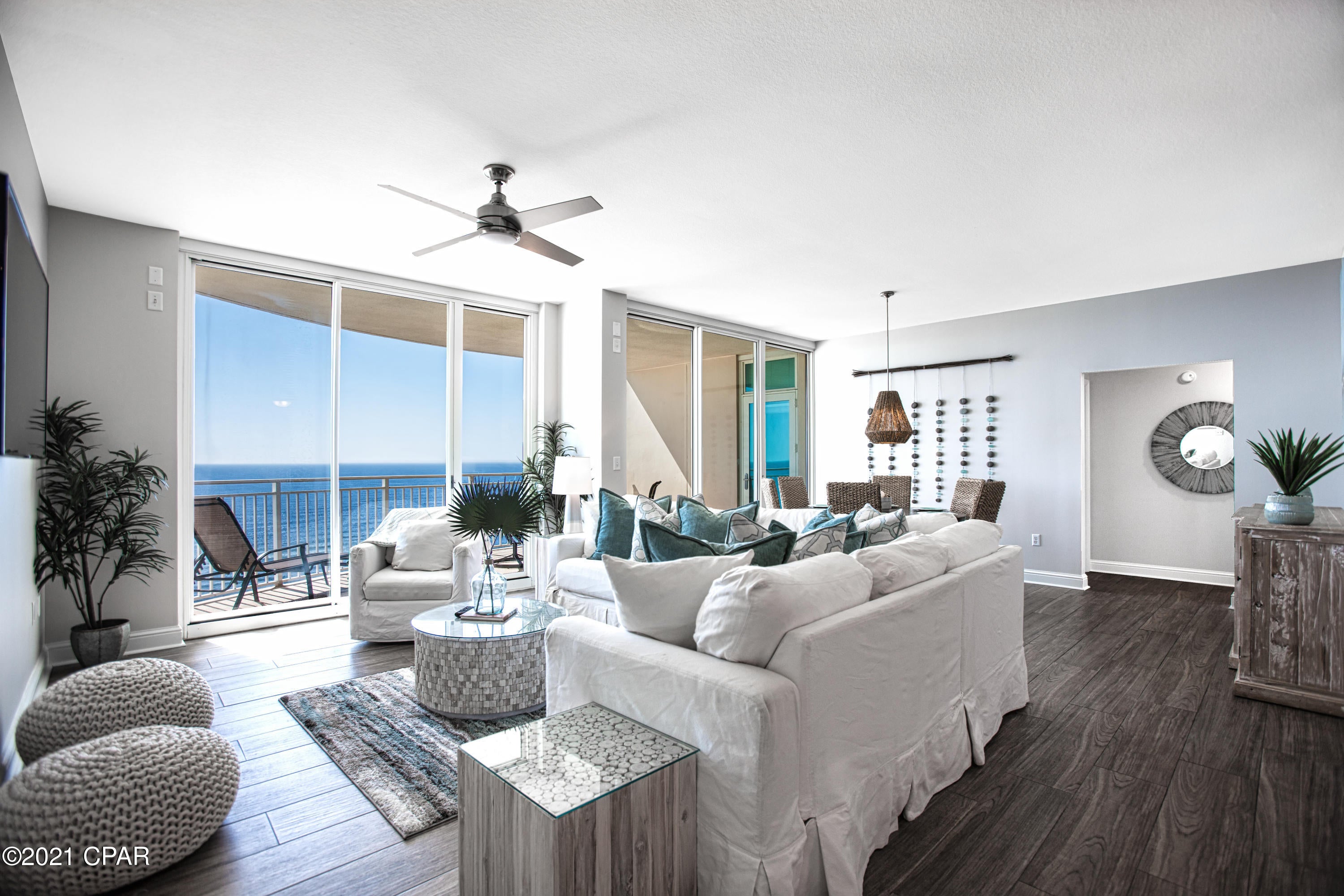 'CURRENTLY UNDER CONTRACT, SELLER ACCEPTING BACKUP OFFERS' Newly Remodeled and Stunningly Beautiful with Priceless views, AQUA 1102 is one of the highest in demand across the Gulf Coast! Ocean views throughout, spectacular sunsets and excellent rental income averaging between 60K and 70K! Professional Beau Interior Decor and positioned in the market with continued Successful momentum to drive the highest ROI! 3 Bedroom, 3 Bath w/ 2 King Oceanfront Master Suites on Water with largest open living area space w/ top to bottom wall of sliding glass and glass doors to take in the breathtaking views of the Sparkling Blue-Green Ocean on the Emerald Coastline. Ride the Waves of Luxury Living! AQUA 1102 is a contemporary coastal classic with a touch of modern beach elegance! PCB has been defined as No. 2 ''Emerging Destination'' in the world! Aqua is in the middle of a Goldmine at Pier Park and nothing compares to this opportunity across the Gulf Coast! Connect to the magic of the gulf and fulfill your beach front ownership and vacation dreams in this Luxury AQUA 1102 condominium!

AQUA commands one of the most enchanting views on the gulf coast as this beautiful property rises above the white sands of Panama City Beach to the vibrant blue of the Gulf Coast sky. Sandy white beaches and blue-green crystalline waters stretch as far as the eye can see. Experience the poolside café, the whirlpool spa and the majestic beachside terrace of pools, fountains and water gardens - Aqua is your ultimate Gulf-front vista, all the beauty of resort living and all the comfort of home.

Vacation pleasures abound as there is championship golf, fine restaurants, spectacular shopping, sport fishing, scuba diving, parasailing and amusement parks...or just make new tracks in the sand. Whatever you choose, AQUA is both your enchanting host and your luxurious sanctuary. While at Aqua you can enjoy on-site pampering services such as our Aromatherapy Steam Room, Fitness Center, supervised Kid's Club during peak vacation seasons, Poolside Party, Meeting and Media Room, an Event Center and more.

Entertainment Highlight:
AQUA is located 10 minutes from the Northwest Florida Beaches International Airport and just a pleasant stroll away from PIER PARK, a 240-acre high-energy entertainment, dining and retail wonder for the whole family. Pier Park is a unique open-air regional retail environment providing shopping, entertainment, and dining experiences.