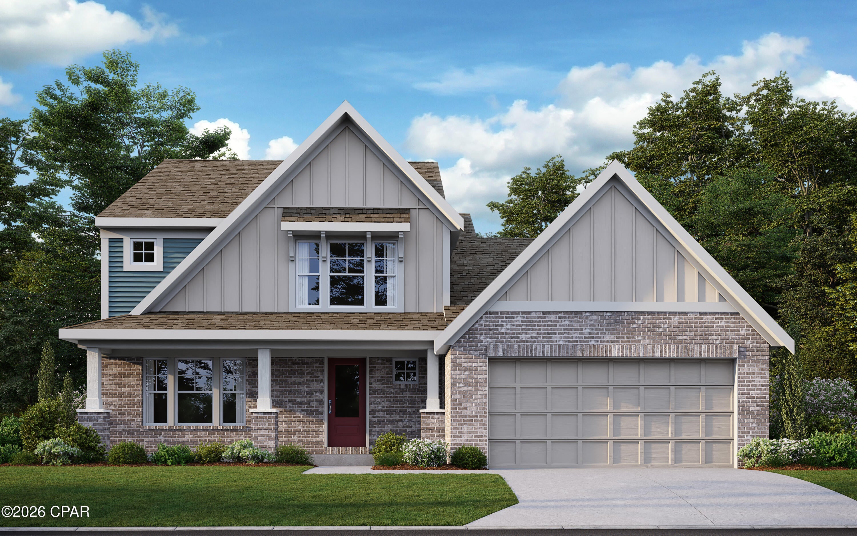 New construction by Fischer Homes in the beautiful Breakfast Point East community, featuring the stunning Charles design. This unique plan offers 4 bedrooms, 2 full baths, and 1 half bath. The expansive family room is the perfect gathering space. Spacious open kitchen with a large island and walk-in pantry connects to the morning room, that walks out to the patio. The owner's suite is on its own level and features a spacious private bath and oversized walk-in closet. Included is a versatile recreation room that can be customized into a guest suite. The spacious 2-bay garage completes this exceptional home.