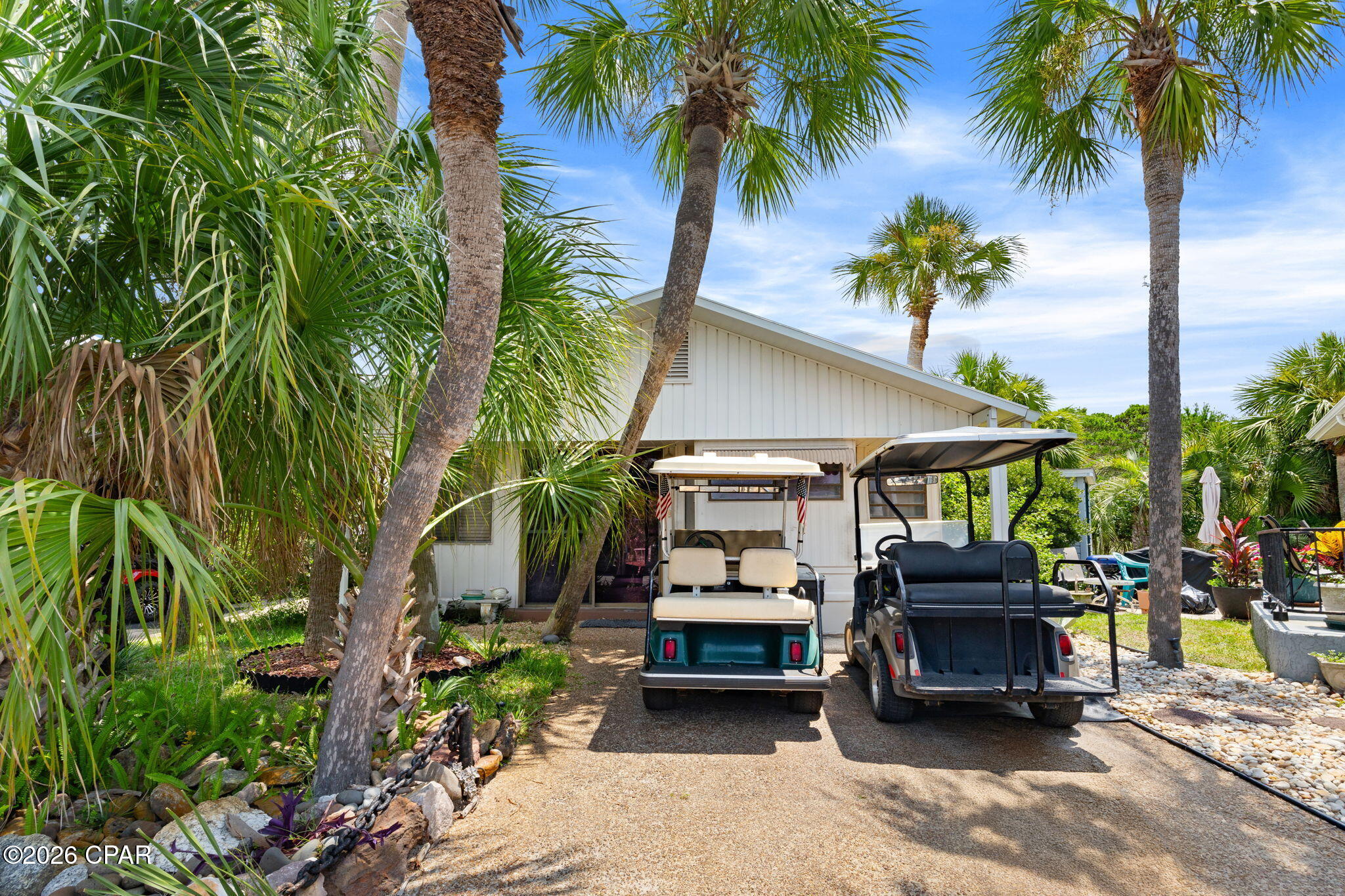Don't miss this unique chance to own one of the few homes in Venture Out that backs directly to the natural beauty of St. Andrews State Park, offering a peaceful, private setting with no rear neighbors and beautiful park views. Whether you're looking for a vacation retreat, investment property, or future homesite, this property offers incredible potential in one of Panama City Beach's most sought-after gated communities.

This 1-bedroom, 1-bath home features a spacious living area, functional kitchen, and a large outdoor space where you can relax and enjoy the tranquil surroundings. The oversized backyard provides a rare sense of privacy that is hard to find within the resort.

Whether you choose to enjoy the home as it is, renovate, or build your dream beach getaway, opportunities like this--with direct St. Andrews State Park views--rarely become available.

Experience the perfect combination of privacy, nature, and resort-style living, all within walking distance of the beach and everything Venture Out has to offer. Schedule your private showing today!

Venture Out is a golf cart-friendly community with private beach access, multiple pools, a marina, boat ramp, tennis courts, and 24-hour gated security, Venture Out offers resort-style amenities that keep visitors coming back year after year.