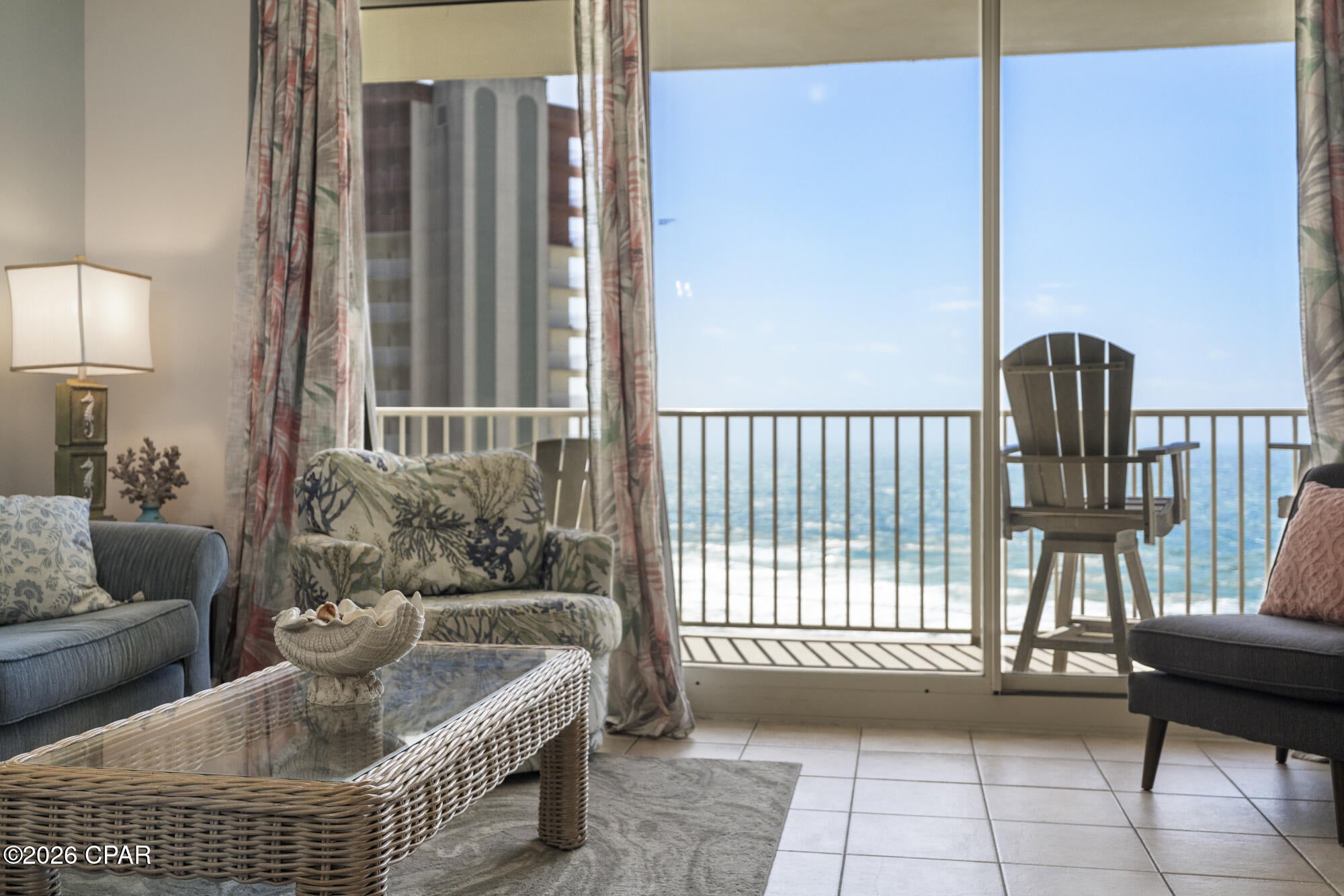 CENTERED GULF VIEWS • DEEDED PARKING • GULF-FRONT PRIMARY SUITE • $35k IN RENTAL REVENUE (PREVIOUS 12 MONTHS)

Experience the best of Gulf-front living in Shores of Panama Unit 1612. Located on the 16th floor and perfectly centered within the resort, this highly sought-after Type C floor plan offers an oversized balcony with stunning, unobstructed views of the emerald Gulf of Mexico, sugar-white sand beaches, and the resort's signature tropical lagoon-style pool. 

This beautifully appointed 2-bedroom, 2-bath condominium combines an exceptional layout with one of the most desirable vantage points in the resort.

The previous 12 months produced $35,000 in rental revenue, making this an excellent opportunity for buyers seeking both personal enjoyment and income potential.

The spacious Gulf-front primary suite features balcony access, stunning water views, and a private ensuite bath. The second bedroom is a private bunk room conveniently located beside the second full bathroom, while the sleeper sofa allows the condo to comfortably accommodate up to six guests.

The open living, dining, and kitchen area was designed to maximize the incredible views, creating a bright, inviting space for relaxing or entertaining. Step onto your private balcony to enjoy spectacular sunrises, unforgettable sunsets, and panoramic views of the Gulf and resort below.

A deeded parking space provides a valuable convenience that owners and guests appreciate, without the hassle of searching for an available open parking spot.

Shores of Panama is one of Panama City Beach's premier Gulf-front resorts, offering an expansive lagoon-style pool with zero-entry entry, tropical landscaping, waterfalls, fountains, hot tubs, private beach access, an indoor heated pool, fitness center, sauna, seasonal Tiki bar, and resort-style amenities that continue to make it one of the area's most sought-after vacation destinations.

Conveniently located in the heart of Panama City Beach, the resort sits adjacent to Pineapple Willy's and is just minutes from shopping, restaurants, entertainment, and family attractions including Laketown Wharf, Ripley's Believe It or Not!, WonderWorks, Shipwreck Island Waterpark, Topgolf, Dolly Parton's Pirates Voyage Dinner & Show, McGuire's Irish Pub, and more.

Whether you're searching for a beachfront getaway, a primary or second home, or a proven vacation rental investment, Unit 1612 offers an outstanding opportunity to own one of Shores of Panama's most popular floor plans.

All information is believed to be accurate but should be verified by buyers if important.