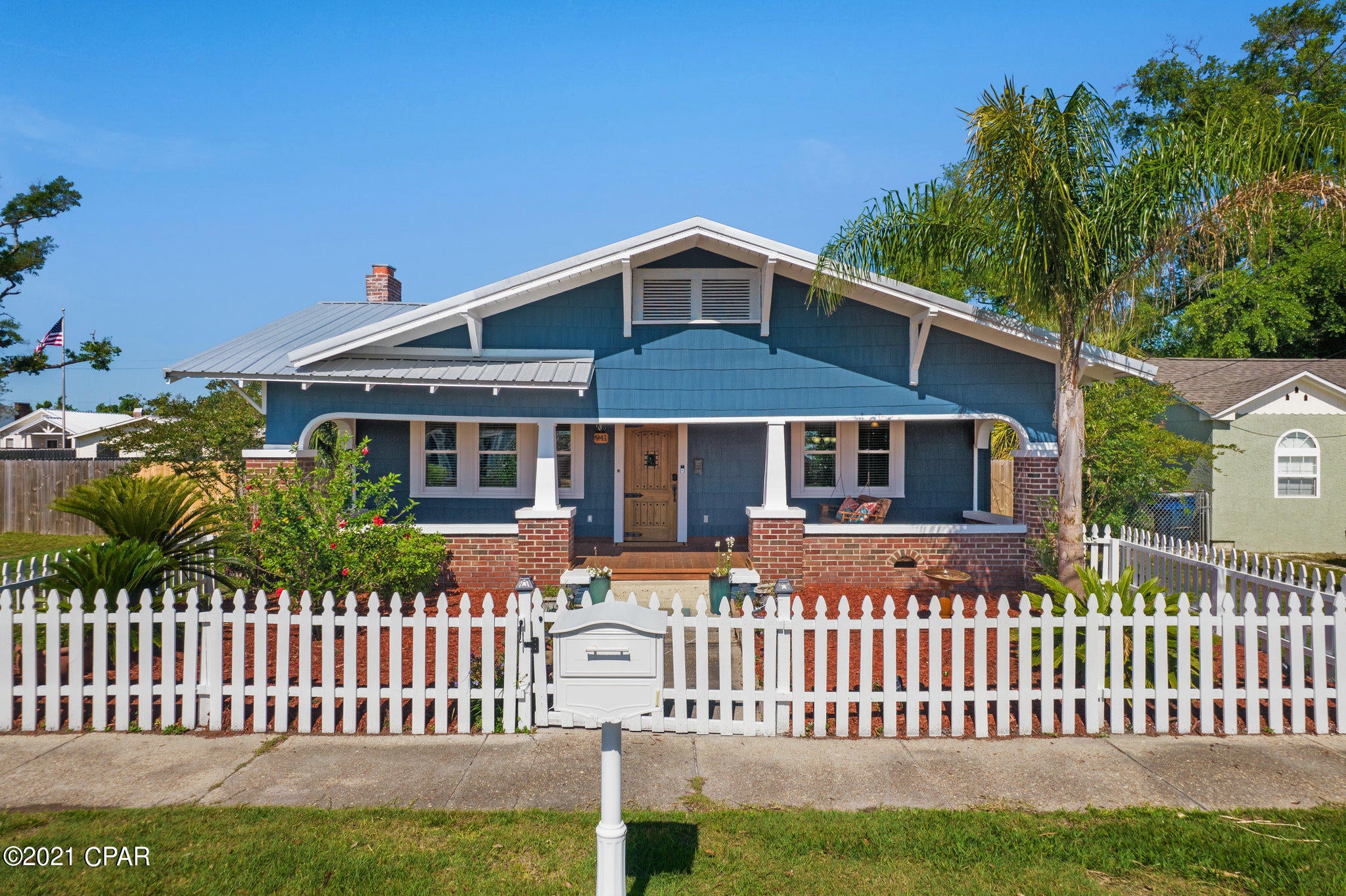 Beautifully renovated historic home in the downtown Panama City area!  Centrally located, you would not have to travel far to get anywhere in the Bay County area, and you so close to the hottest spots such as Downtown Panama City for parades, restaurants and shops, History Class Brewery and the up and coming Grace District!  Super close to 2 different Marinas and SO MUCH MORE!! This wonderful home offers so many fabulous features you just have to see it to be able to appreciate them all!  Some features include: New Metal Roof, side porch, paint inside and outside, Storm Breaker Plus Windows, Teak porch, tankless water heater-gas, S.S. Kitchen appliances!! Home also features original heart of pine floors, coffered ceilings in living and dining rooms, clawfoot bathtub! Additional features: completely rewired and replumbed to code, whole house fan, large step in slate shower in the owners bath, rebuilt and up to code chimney.  Thank you for considering this fantastic home! All information and measurements should be verified if important.