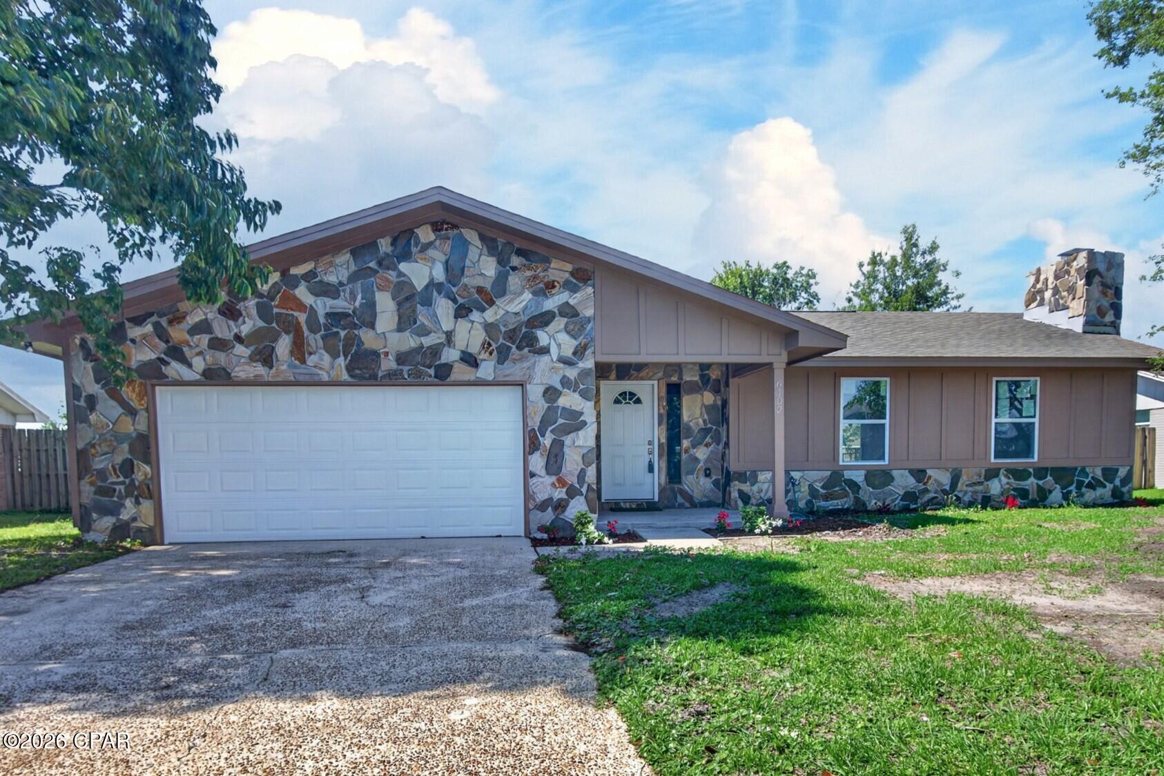 CURRENTLY UNDER CONTRACT, SELLER WILL CONSIDER BACKUP OFFERS. This beautifully updated and upgraded home is nestled on a quiet street in Panama City, offering effortless access to parks, beaches, boat ramps, and everything the area has to offer.  Step inside and you're greeted by a bright, open-concept living space that feels brand new. The expansive kitchen features a large island, fresh cabinetry, beautiful butcher block countertops, and new stainless steel appliances. It flows seamlessly into the living and dining areas, where a raised ceiling, cozy fireplace, and abundant natural light from brand-new windows and sliding glass door create a warm, inviting atmosphere.  Throughout the home you'll find fresh interior paint, new luxury vinyl plank flooring, updated doors, and modern trim. The guest bathroom impresses with its stylish tiled shower and flooring. The spacious primary suite offers a luxurious new bathroom with a tiled walk-in shower, dual vanities, and elegant LED recessed lighting.  Enjoy peace of mind and low monthly costs thanks to a brand-new roof, new HVAC system, and new water heater. The updated garage includes added lighting and a brand-new garage door for added convenience.  This move-in-ready gem perfectly blends modern upgrades with comfortable Florida living--don't miss your chance to call it home.

Amenities everywhere! Within 1 mile to two waterfront parks. Under the Oaks Park includes running/walking trails, playgrounds, beach, picnic tables, fishing, and disc golf. Earl Gilbert Park includes covered picnic areas, beach, and public boat ramp for easy access to the Gulf and bays. 10 minutes to newly revitalized downtown Panama City with restaurants, shopping, events, and more. Only 20 Minutes to serene Mexico Beach. 5 Minutes to Tyndall Air Force Base.