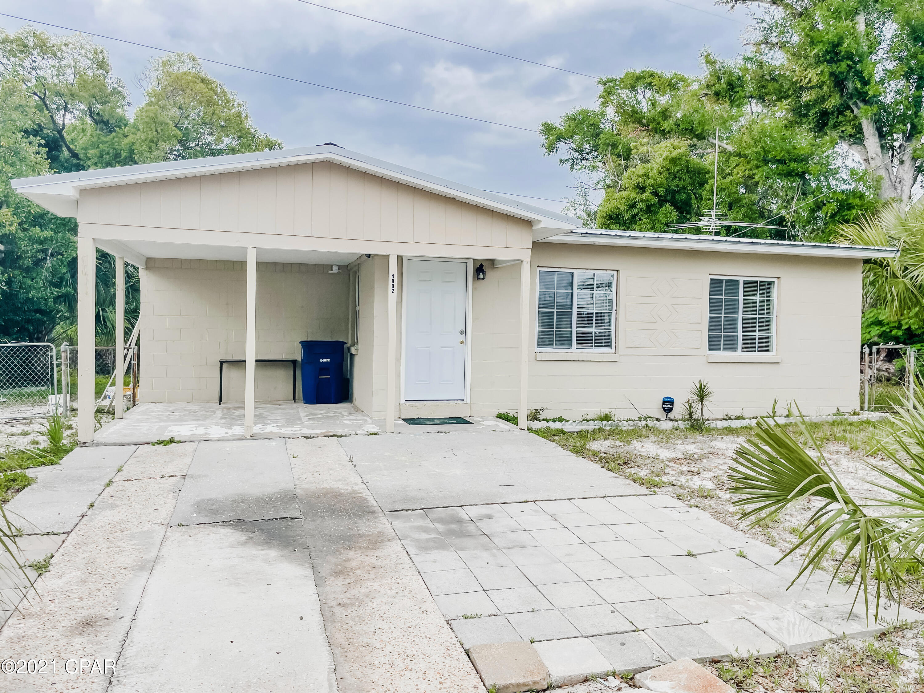 Do not miss out on the perfect starter home, or rental in a central location. This house is centrally located to the beach's, and town side. New roof, new HVAC, and windows. Exterior paint is new. Appliances, washer, dryer, and furniture convey with purchase. Has a security system. Fenced in back yard and outside area. House is being sold as is, conventional financing, and cash only. Seller will make no repairs.
