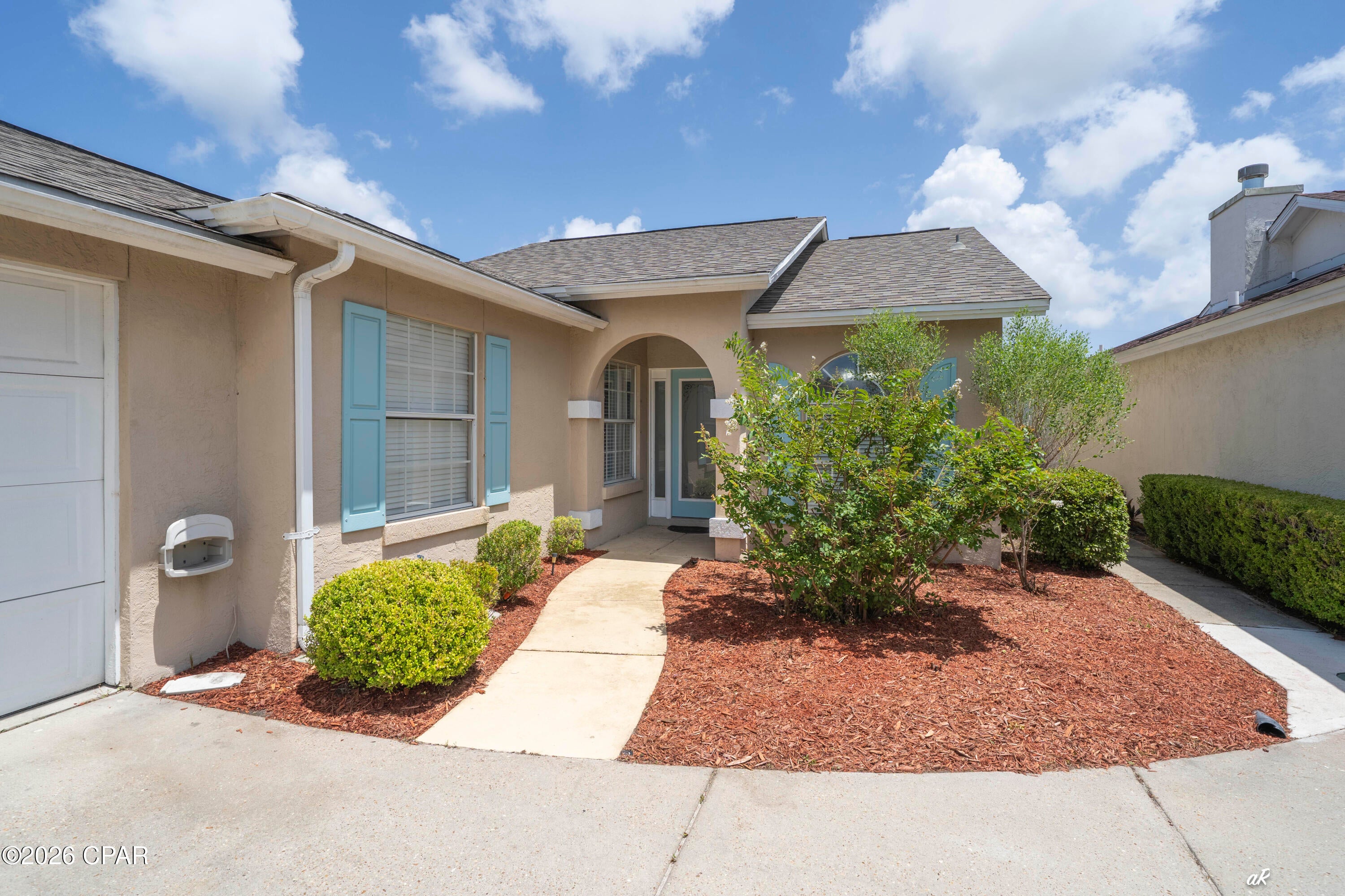 Welcome to your own private Florida retreat in The Glades! This beautifully maintained 3-bedroom, 2-bath home offers the perfect blend of comfort and coastal living. Step outside to your screened, heated saltwater pool--an inviting space for year-round relaxation or entertaining family and friends. Recent updates include a new roof -October 2024, newer appliances, and fresh interior paint, making this home move-in ready. The spacious primary suite features dual vanities, a relaxing garden tub, and plenty of room to unwind. Ideally located just minutes from the sugar-white beaches of Panama City Beach, shopping, dining, golf, and local attractions, this home offers the convenience of a central location with the privacy of an established neighborhood. Whether you're looking for a primary residence, second home, or investment opportunity, this property is one you won't want to miss. HOA only $550 per year and covers common area landscaping and trash! Home being sold fully furnished!  Buyer to verify all measurements and information deemed important.