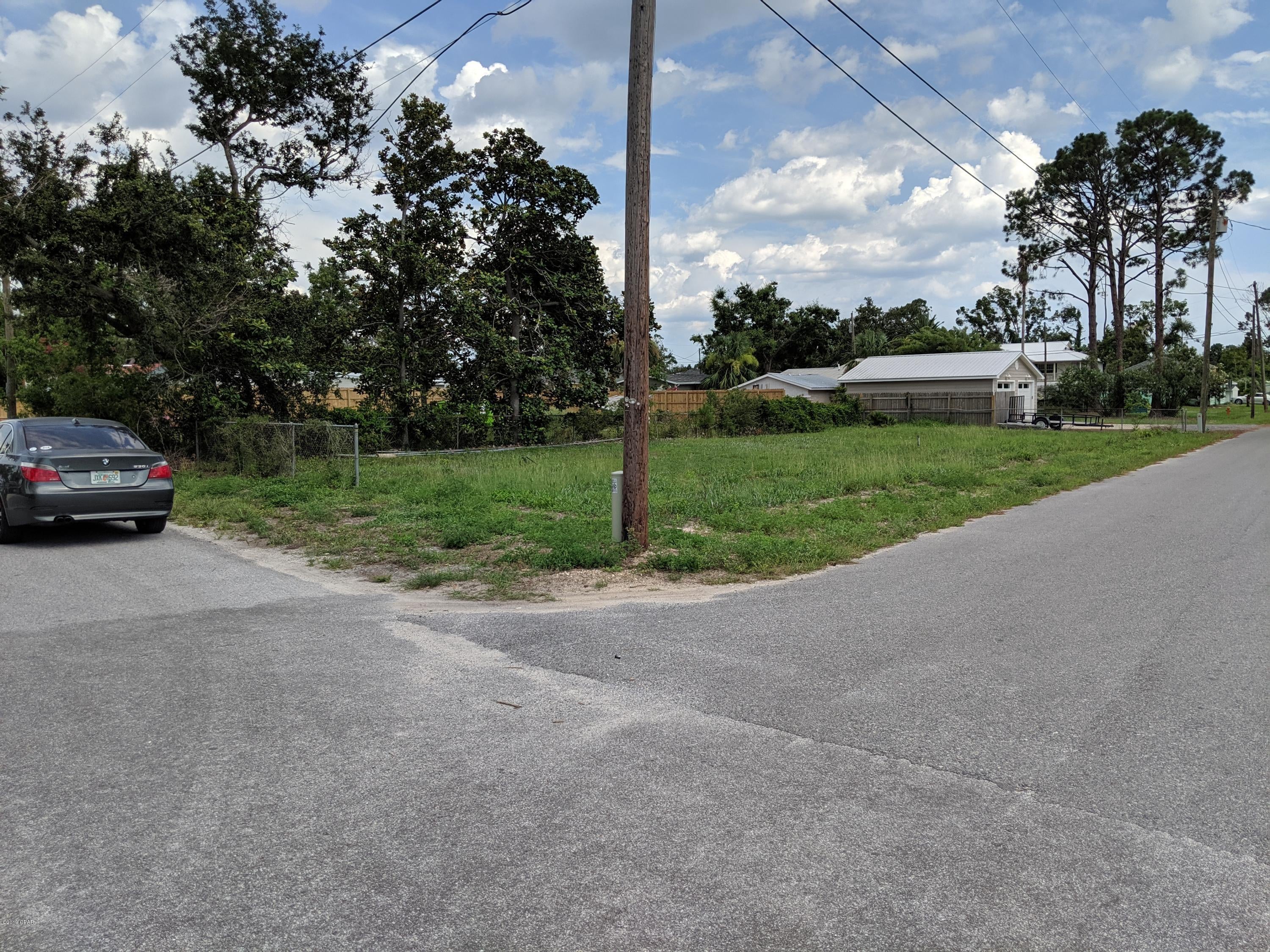 Cleared corner lot in quiet neighborhood.  One block from St Andrews Bay.