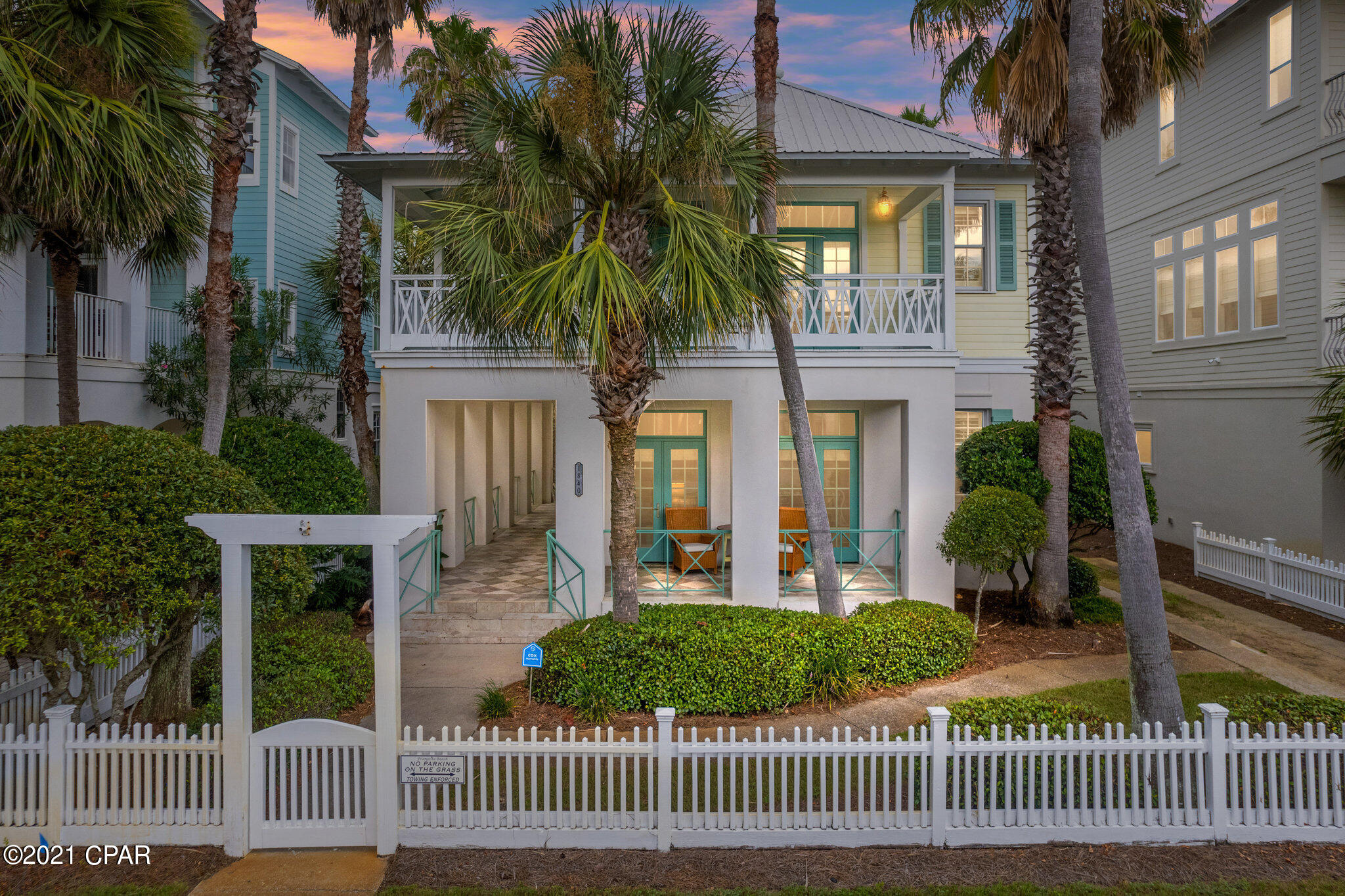 There's no denying that your favorite Jimmy Buffet song will  as soon as you turn onto Scenic gulf drive and see this quintessential Key West style home. Less than 150 steps away from the water's edge in the charming community of Frangista Beach, this recently remodeled concrete block home is ready for your next family getaway and would be a solid asset for your investment portfolio with rental projections in the $130K range. Every attention to detail has been thought of as this ''Key West Chic'' interior  resonates in every square foot of this home.  Peekaboo views of the gulf water from the more than 1,200 sqft of balconies & porches. Don't let this one get away! all measurements are approximate, please verify any details if important.