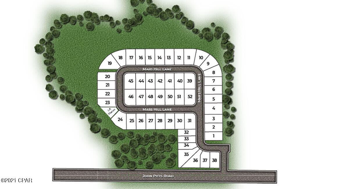 The Denton is a delightful 4 bed, 2 bath, 2 car garage floorplan located in the new Mars Hill community! Through the foyer is a hallway to the right that leads to 3 bedrooms, a laundry room, and bath. The living area is spacious and overlooks to the dining and kitchen area. Bedroom 1 is situated off the large living area and has a private bath with a spacious walk-in closet. Interior features of this home include laminate kitchen and bath countertops with over-mount sinks, and beautiful ivory painted cabinetry. Vinyl flooring is throughout all the wet areas of the home.  **Up to $10k in closing costs when using seller preferred lender with contracts executed by 1/23/2022 closed no later than 2/23/2022. Buyer does not have to use the preferred lender, only to receive closing cost promotion. One of the remarkable features of this community is that it is located directly across from Majette Park, which is home to Panama City's only Disc Golf Course. Mars Hill is also a short drive to Tyndall Air Force Base, and the Naval Station located on Panama City Beach.

This home comes standard with a Smart Home Technology package which includes a KwikSet keyless entry, Skybell doorbell,
automated front porch lighting, an Echo Dot device, and Quolsys touch panel which can be integrated to control your lighting,
thermostat, front door and so much more. A builder 10-year structural warranty is also included.

This home is being constructed with the Zip Sheathing system, providing greater protection than a traditional housewrap from
damages due to wind, rain, and extreme weather.

Pictures, photographs, floor plans, elevations, features, colors and sizes are approximate for illustration purposes only and will
vary from the homes as built. Home and community information including pricing, included features, terms, availability and
amenities are subject to change and prior sale at any time without notice or obligation. For Move-In/Completion Estimates:
Ready dates are estimates only. Timing of completion of construction and buyer move-in are subject to contingencies
contained in home purchase agreement and governing jurisdictions issuance of a certificate of occupancy and may change
due to forces majeures and other delays or disruptions outside the reasonable control of the Builder.