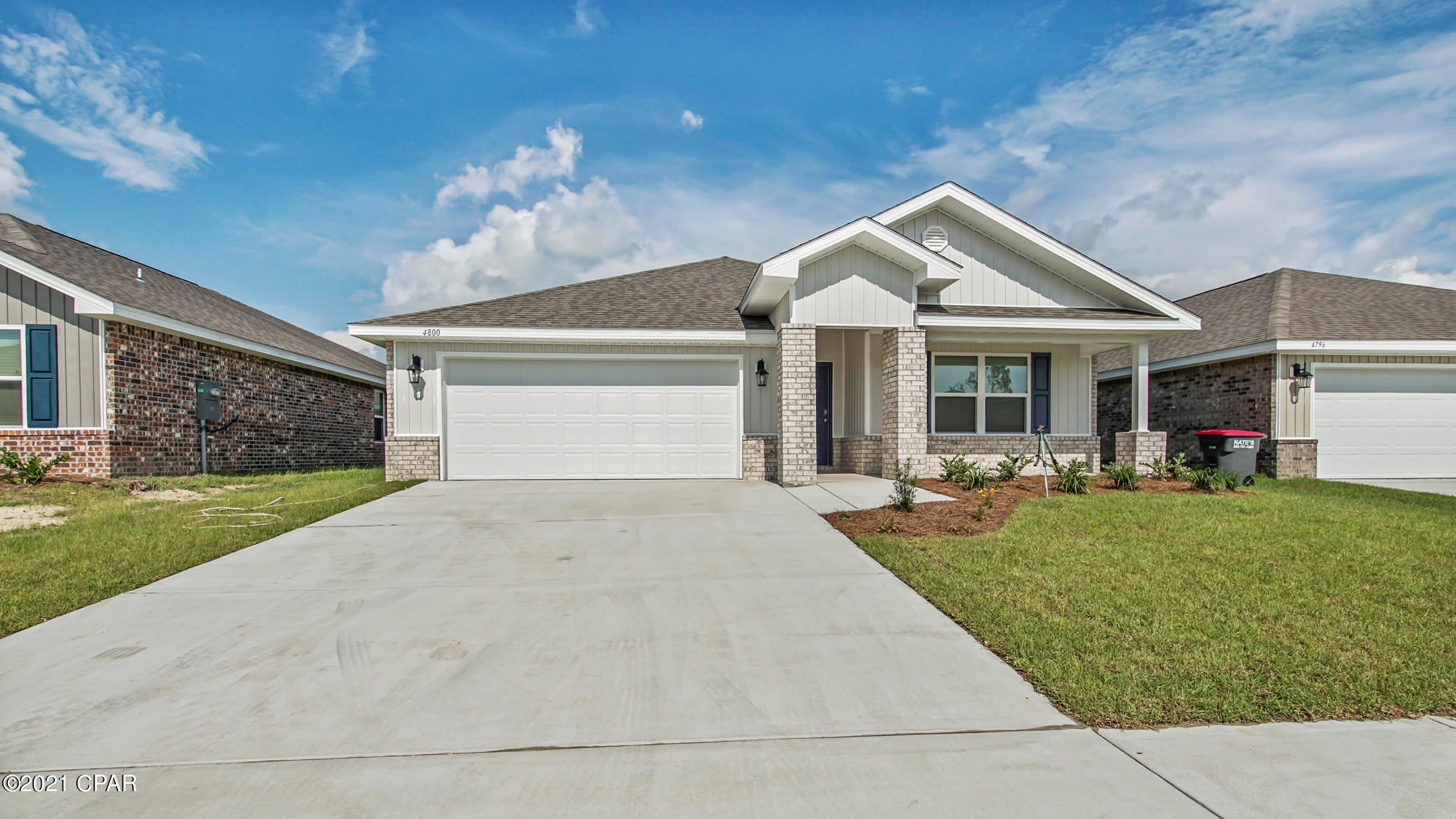 Brand new home in Titus Park! Titus Park is a new subdivision located just off Hwy 390 & right outside of Lynn Haven. Centrally located & minutes to shopping, dining & more. This beautiful new build has an open floor plan, luxury laminate flooring in the main areas & carpet in the bedrooms. The living room is very spacious & could fit a sectional. Kitchen features a large breakfast counter that can seat 4, new stainless steel appliances, gigantic walk-in pantry, & lots of crisp white cabinets. All 4 bedrooms are spacious & the main bedroom features a bathroom w/double sinks, walk-in shower, huge walk-in closet & soaker tub. Outside features a nice size back yard that will eventually be fenced in.  This house is in a brand new & popular community that is still growing. Truly a must see!