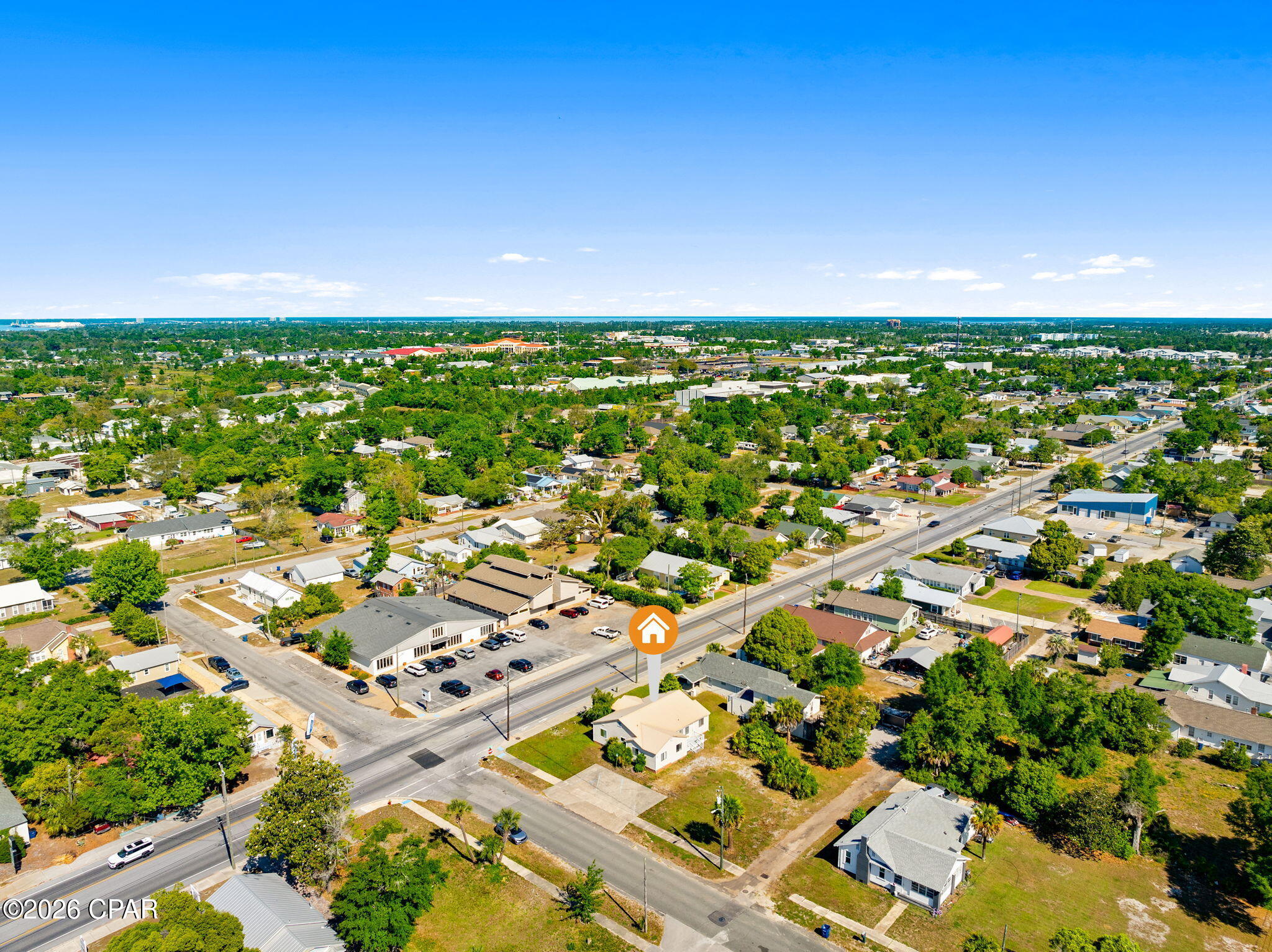 This is a prime location for attorney offices, medical offices, hair salons, real estate office, retail shop, or any other business that is allowed per the zoning requirements. This corner location is easily accessible for ingress and egress. You are walking distance to many downtown venues and establishments. This property is close to St. Andrews Bay and some of your favorite restaurants and banks. It is also very convenient to the courthouse, and the hospital. 
Almost anything you might need is right around the corner from the high visibility location.