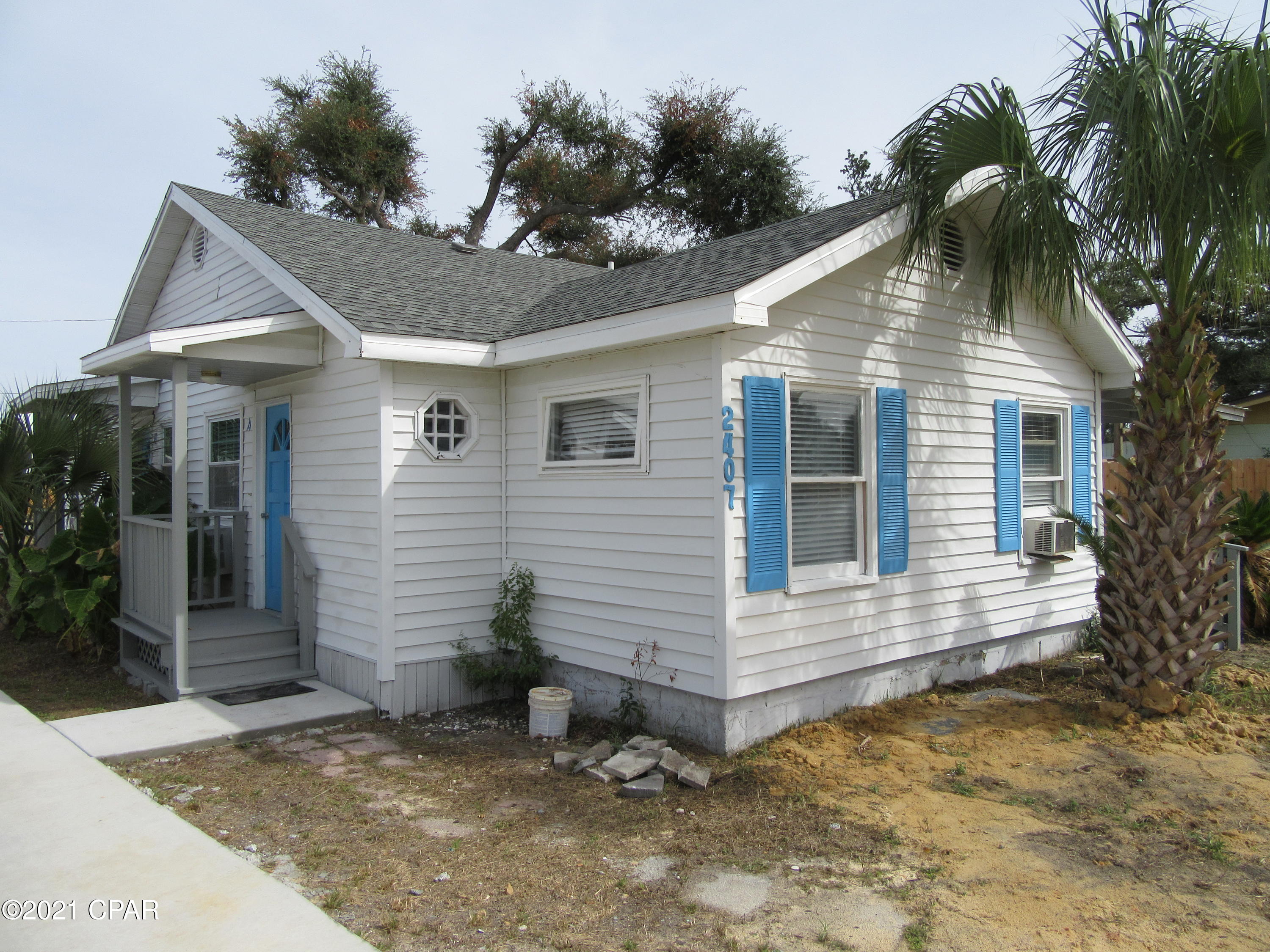 Beautiful newly remodeled 1 bedroom 1 bath duplexed home is nestled on a spacious property just off of Baldwin Road. Large covered back porch, large 2 car covered car port, and centrally located near the best schools, shopping, dining and just baout everything one could possibly need. All property sizes and ages are approximate, please measure and/or verify if important. School assignments are subject to change, please check with Bay County for most accurate information. Deposit is the same as one month's rent. Pets allowed with owner approval and a $250.00 NON-REFUNDABLE pet fee applies per pet. Breed restrictions apply.***3 window A/C units only, no central cabability***