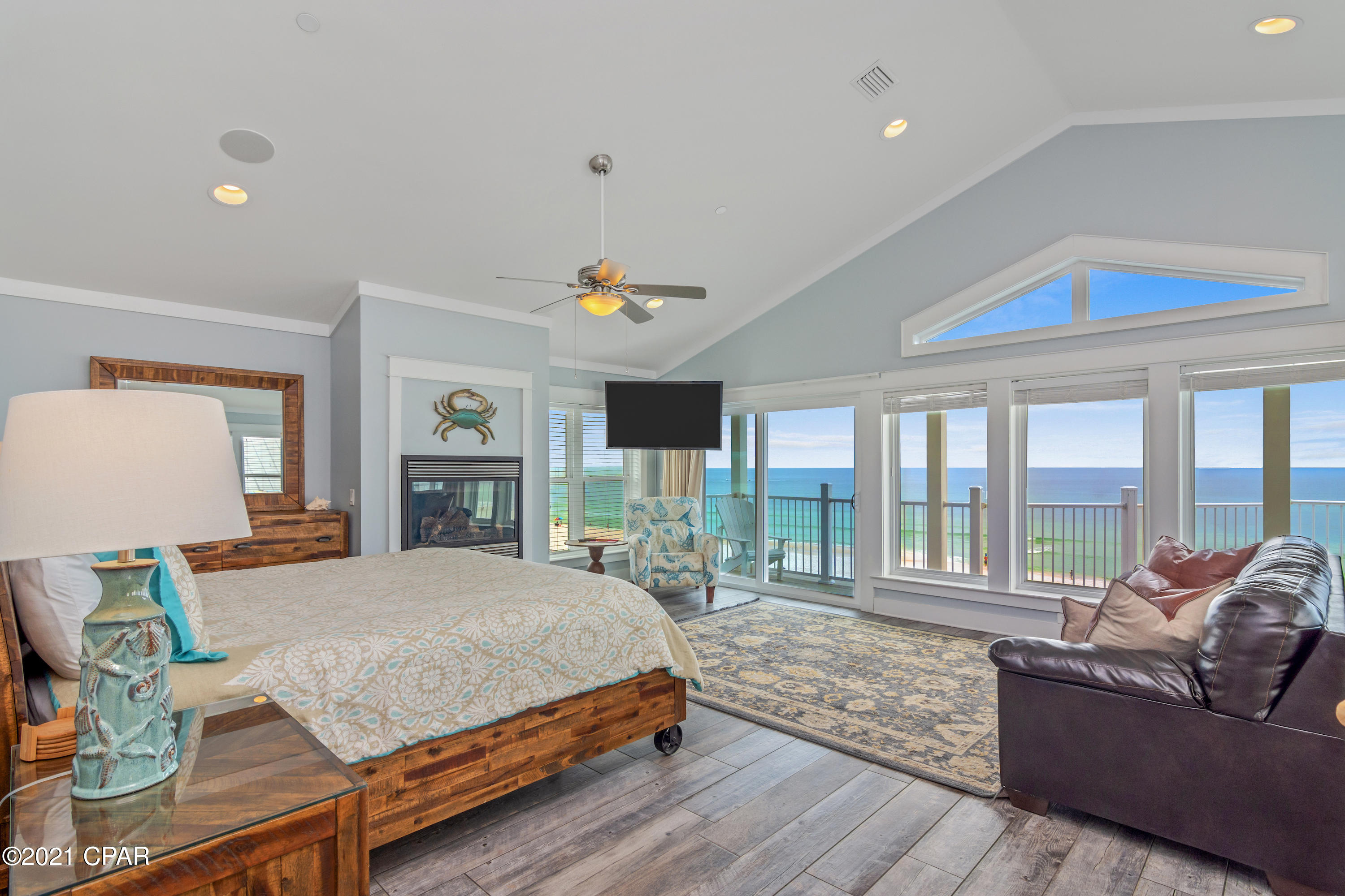 BACK ON THE MARKET DUE TO NO FAULT OF SELLER. Beach-lovers and investors:Family-friendly and accommodating of multi-generational gatherings, this classic beach home welcomes guests with comfort and relaxation that the plentiful beach and outdoor spaces provide. Bring your beach living checklist: Gulf-front private heated pool -- Check.Gulf-front hot tub for evenings when the sea breeze brings a chill -- Check. Beachside picnic table and grill -- Check. All hard surface flooring -- Check. Elevator -- Check. Also, 2 full kitchens + 1 kitchenette. 3 living areas plus plentiful covered and open outdoor space. Multiple built-in bunks. Assiduously maintained by family ownership. Media room for rainy day entertainment -- Check.
Built-in bunk beds -- Check.
Top-floor master suite with fireplace -- Check.
Tucked away in a niche of a beach neighborhood, accessed only by narrow lanes, families have discovered Sea Forever is private but close enough to the PCB "action," when they want it.
If prices on other beaches are tough to justify based on proven income, Sea Forever is an opportunity you shouldn't miss.
All information should be confirmed by Buyers.
Available to show only on rental turn days.