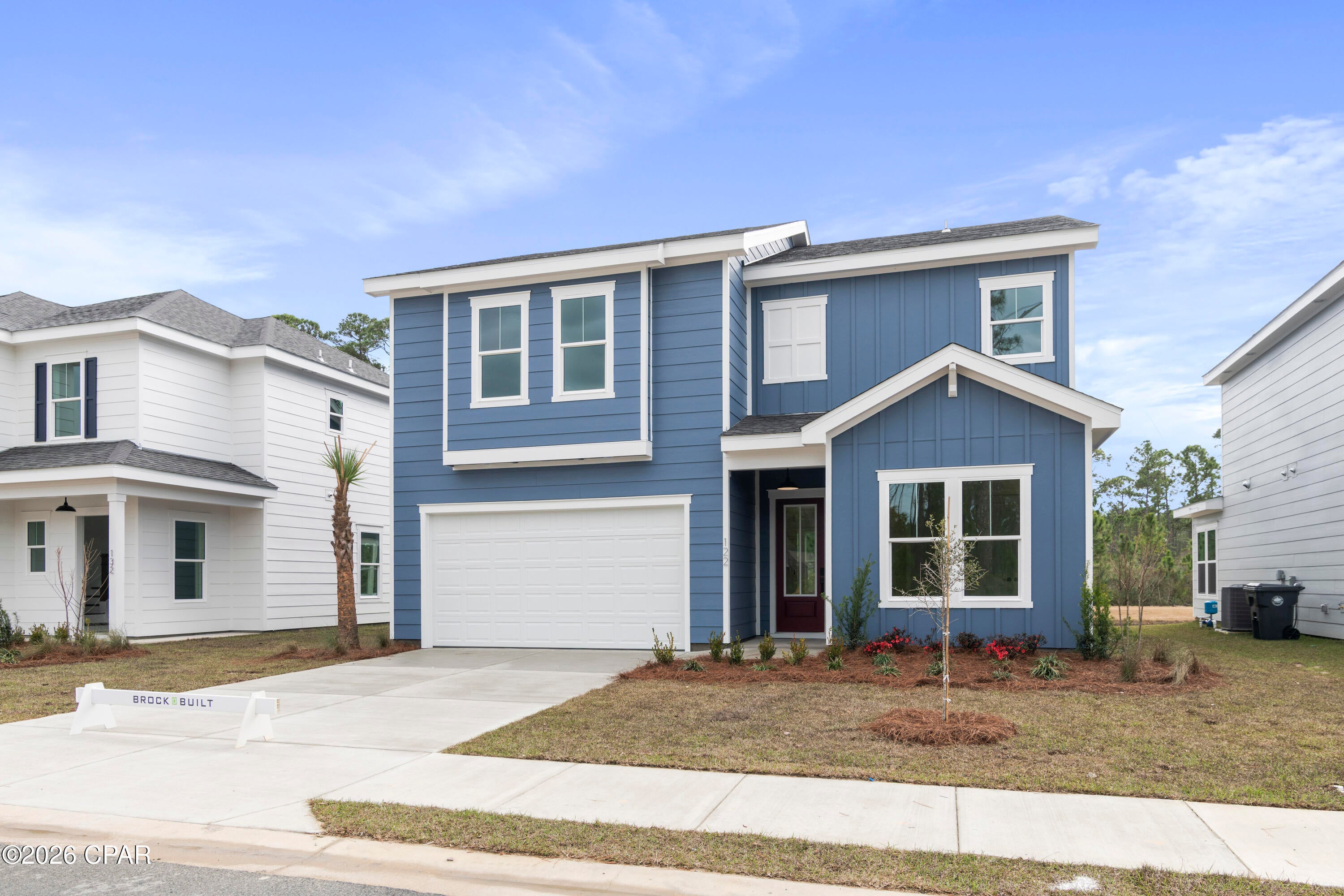 MOVE-IN READY WITH $10K FLEX CASH! Welcome to Brizo, a thoughtfully designed new community where coastal serenity meets everyday convenience. This stunning Chopin floor plan offers 5 bedrooms & 4.5 baths, featuring a highly desirable first-floor bedroom, an open-concept main living area, and an impressive upstairs loft ideal for a media room, home office, or additional gathering space. Enjoy peaceful views from the sunroom overlooking the neighborhood pond, creating the perfect backdrop for relaxation. This durable home includes exceptional standard features such as impact-resistant windows and doors, quartz countertops, and luxury vinyl plank flooring throughout all common areas and bedrooms. Brizo is an intimate neighborhood of just 18 homesites, ideally located near the bay and beach. With easy access to 30A, Grayton Beach, and Topsail Hill Preserve State Park, this community offers a vibrant yet peaceful lifestyle in the heart of Santa Rosa Beach perfect for families or those seeking additional space in a prime coastal setting.